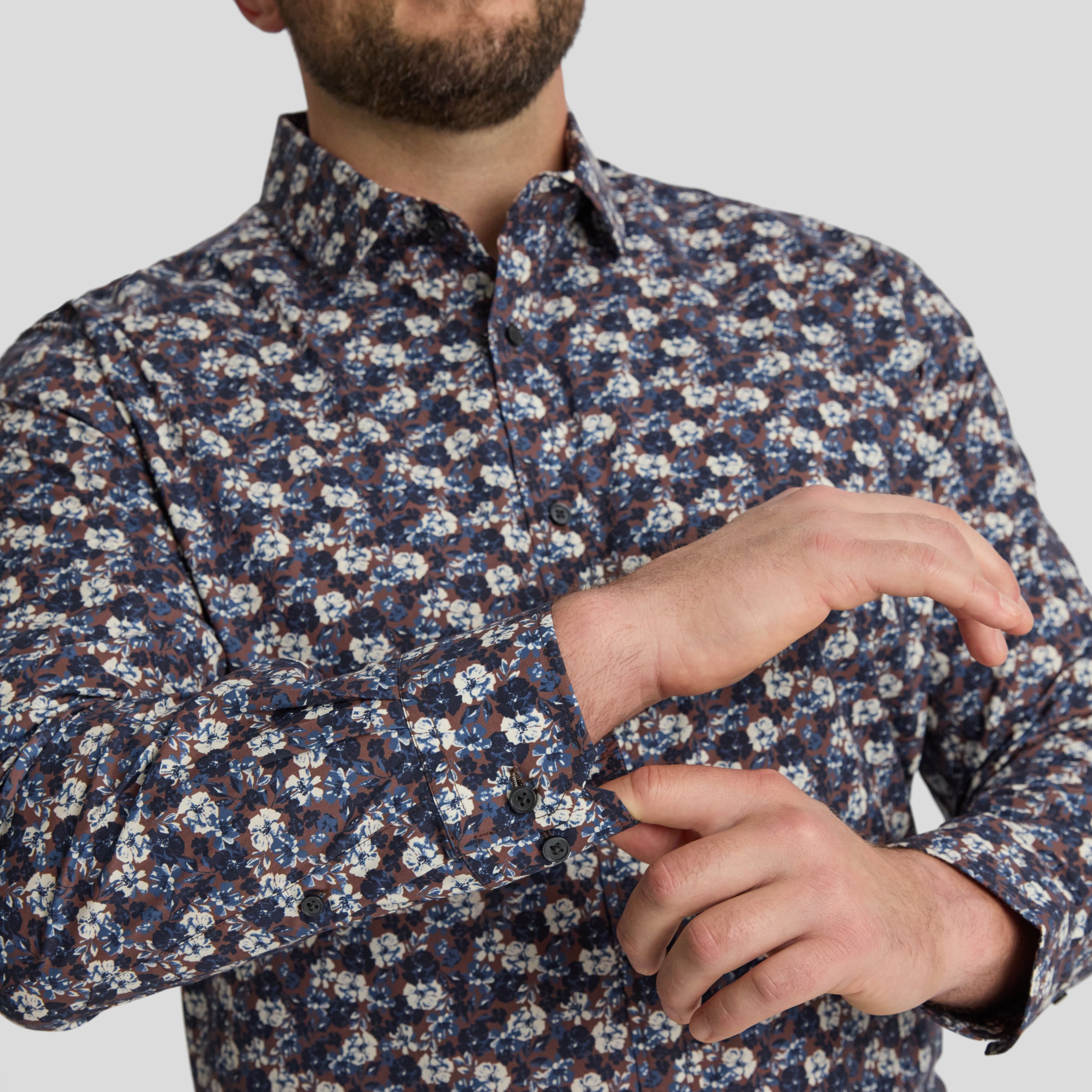 Chocolate Maddox Floral Shirt