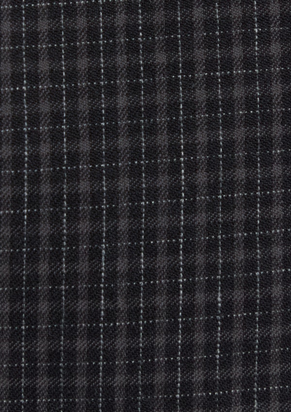Black Scott Relaxed Check Shirt