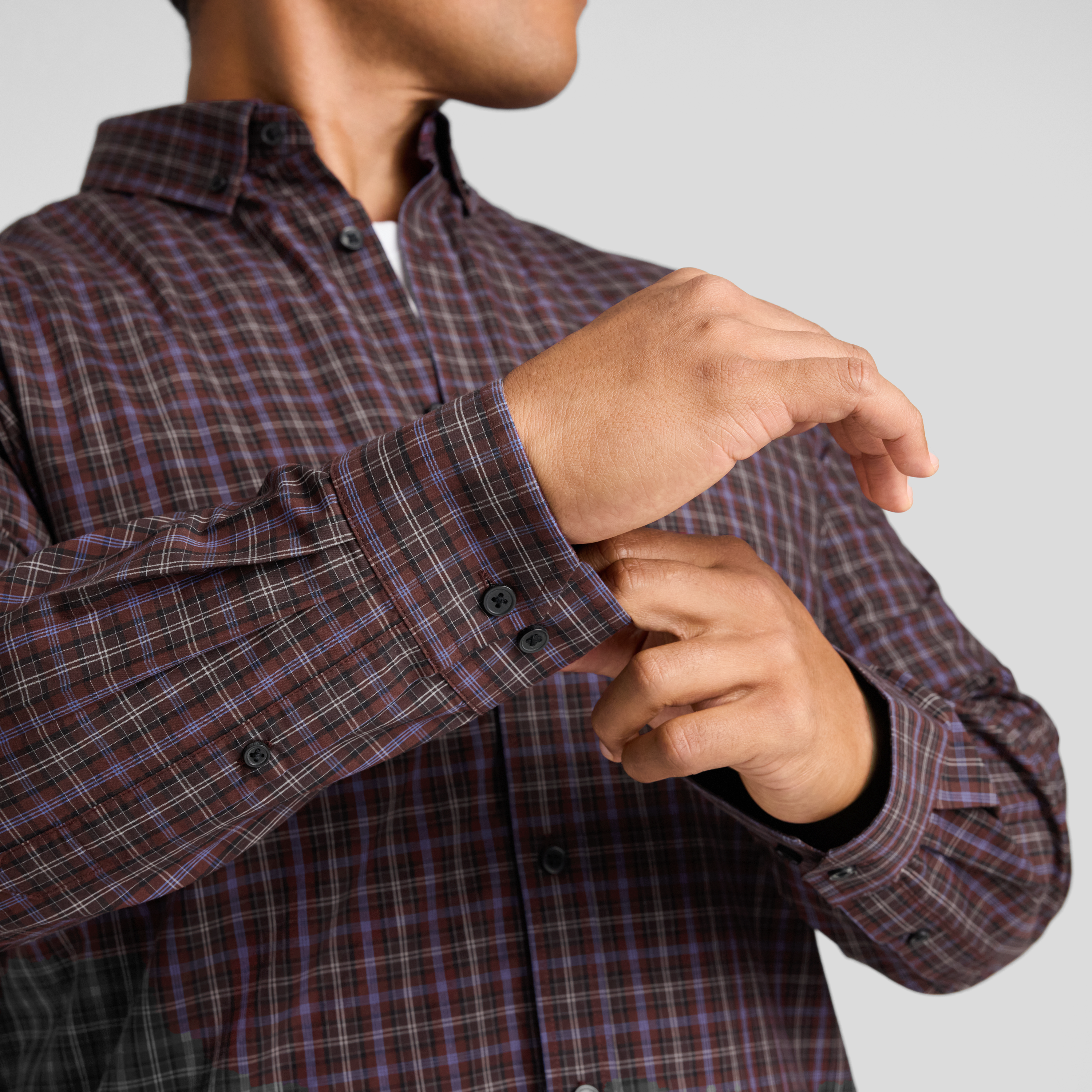 Burgundy Magnus Check Shirt