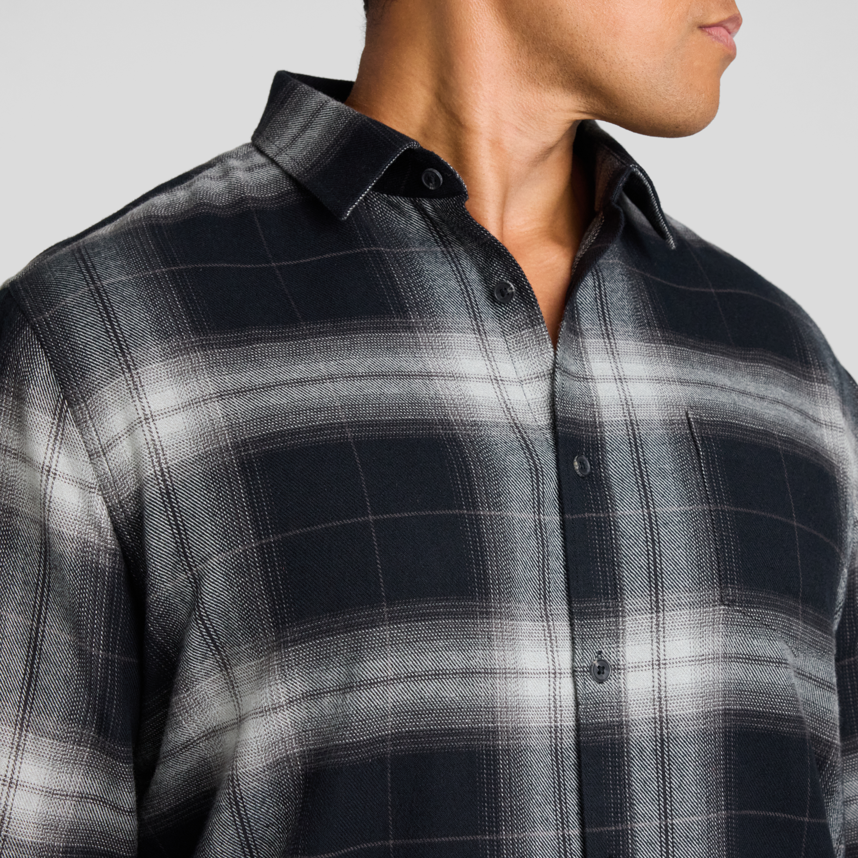 Black Jonas Flannel Check Shirt