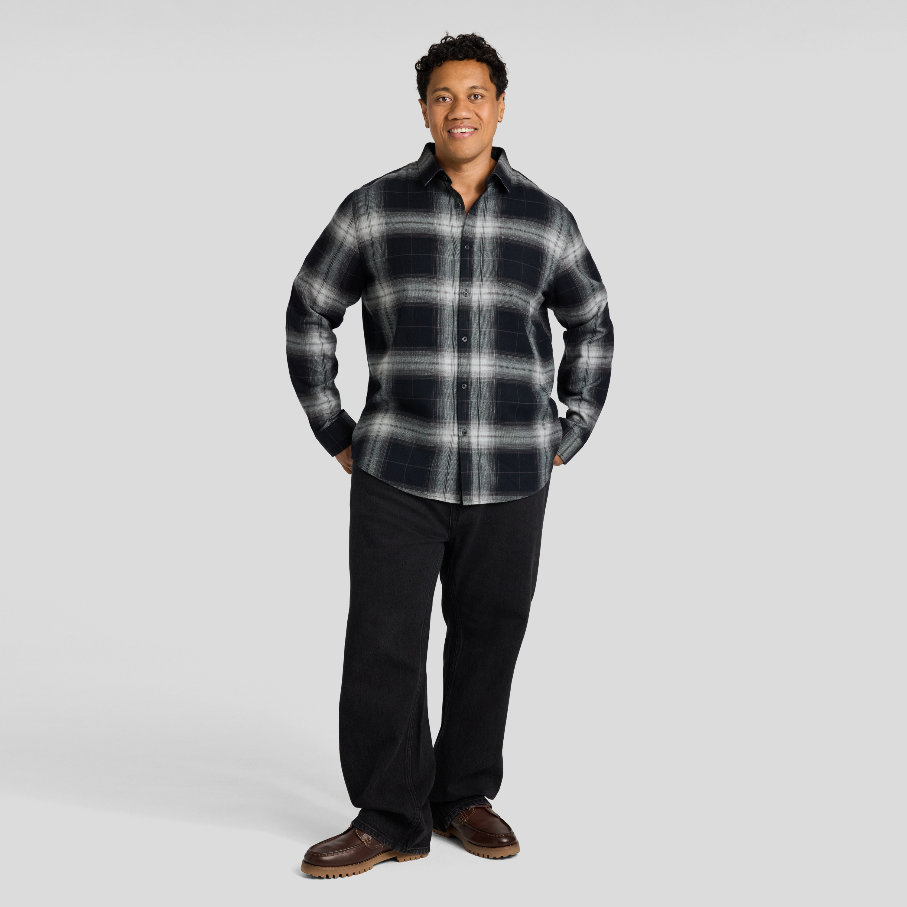 Black Jonas Flannel Check Shirt
