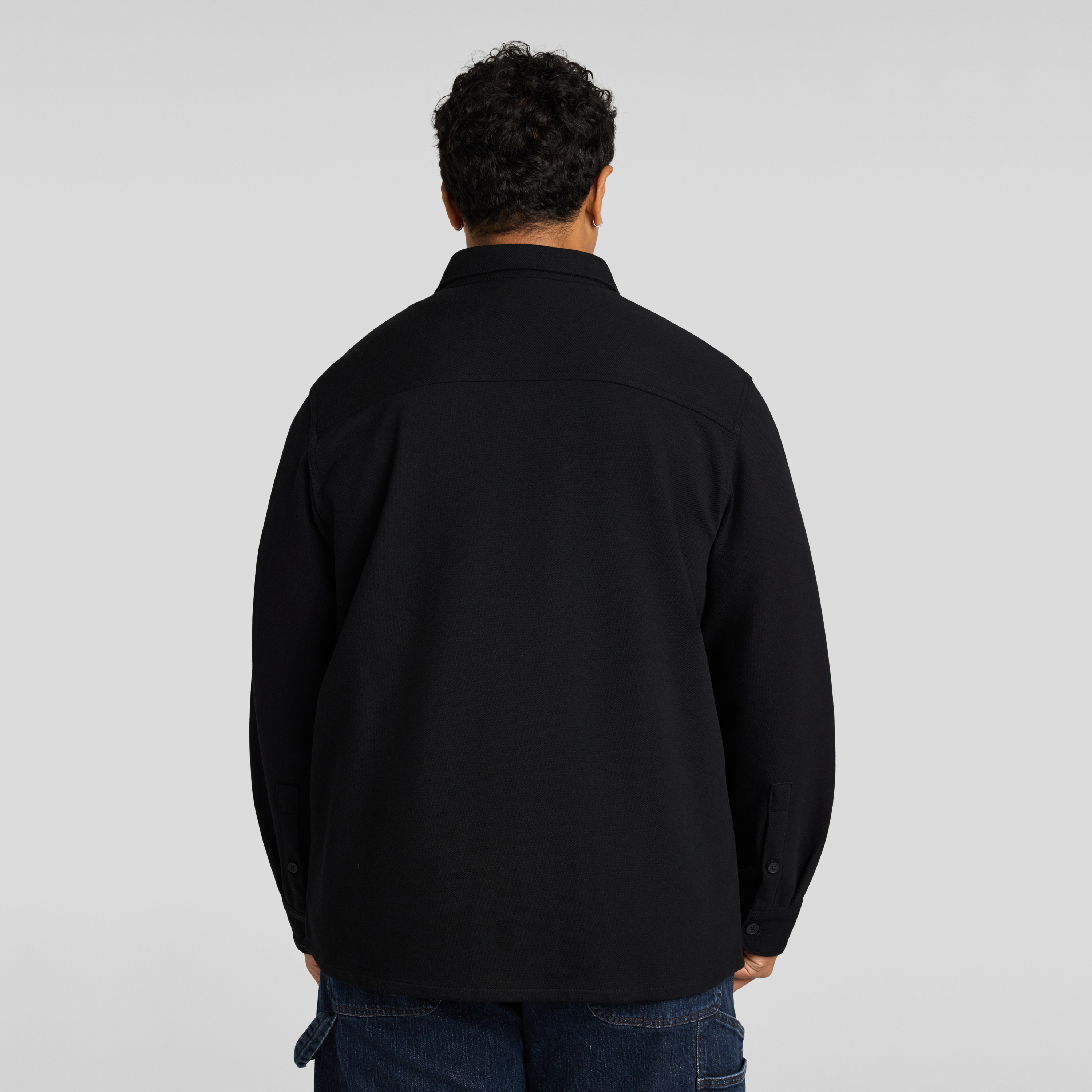 Black Twill Comfort Overshirt