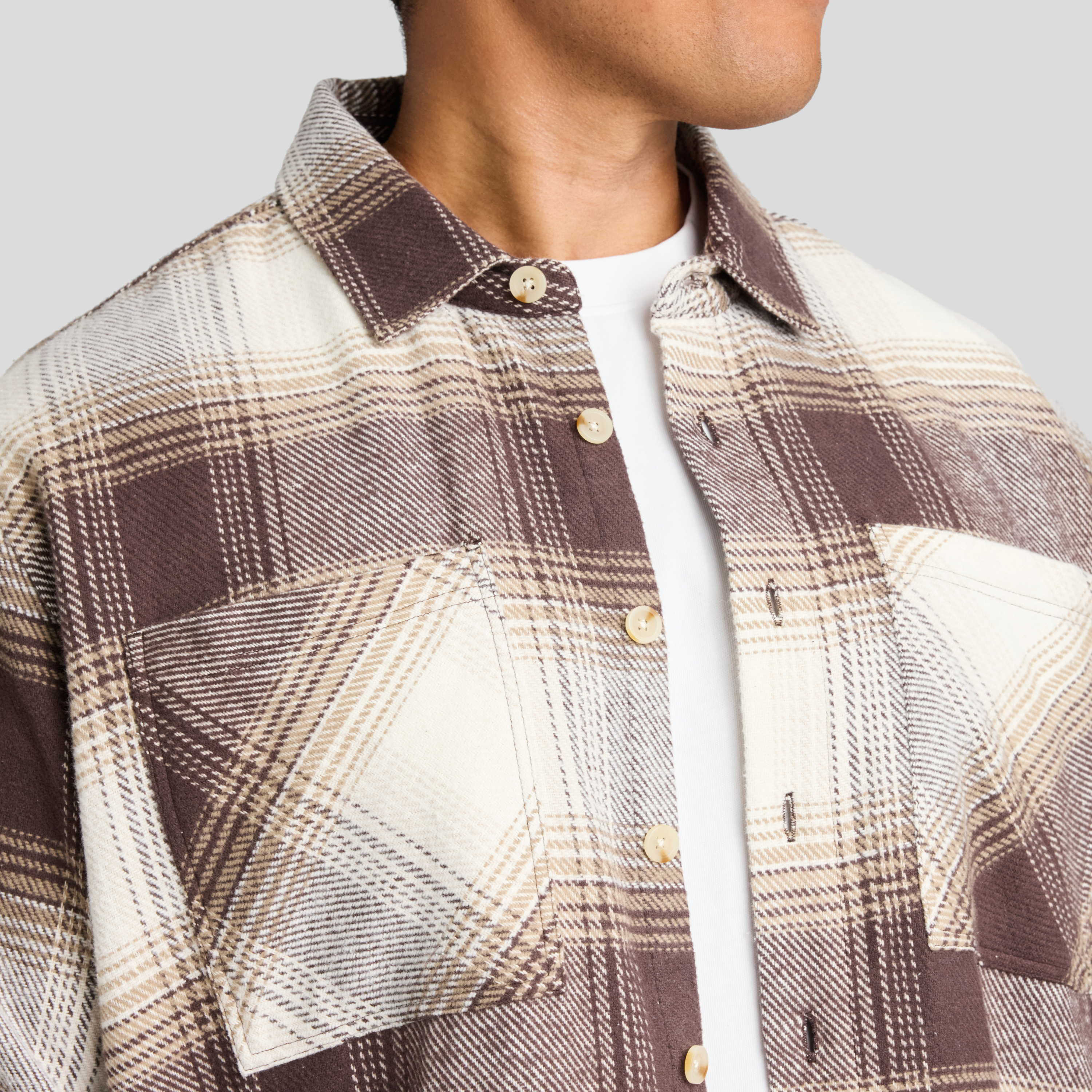 Brown Logan Check Overshirt