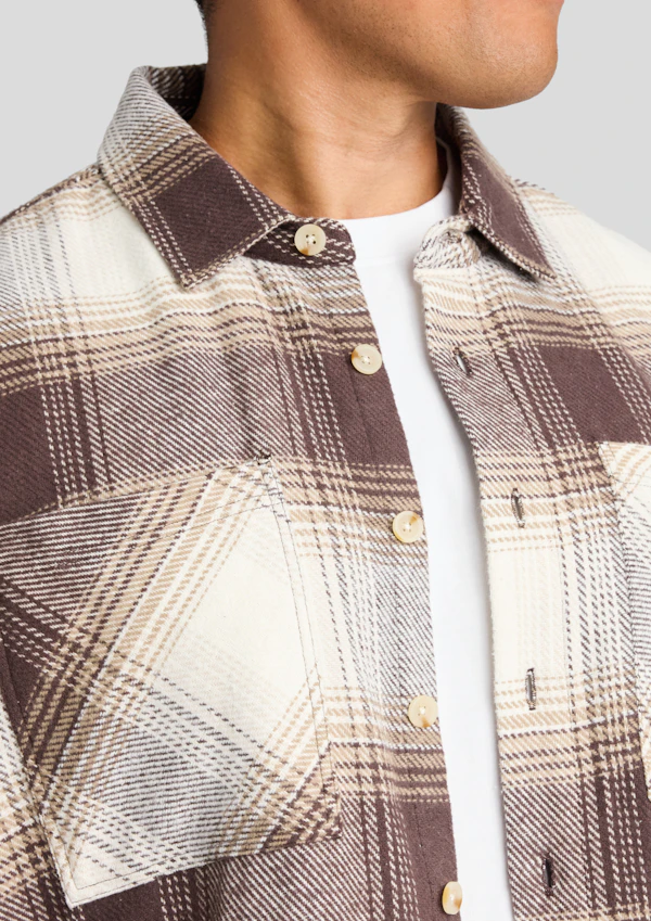 Brown Logan Check Overshirt