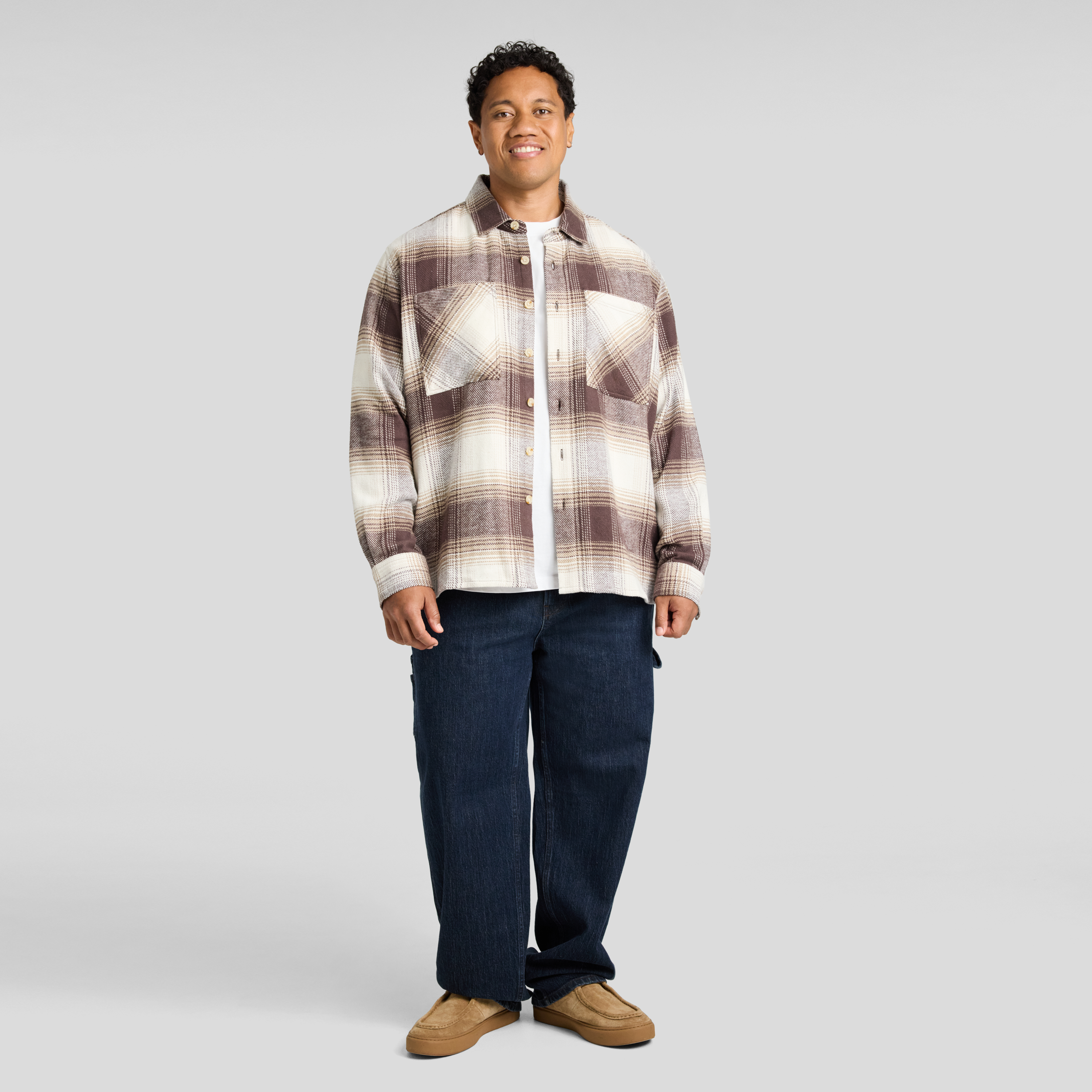 Brown Logan Check Overshirt