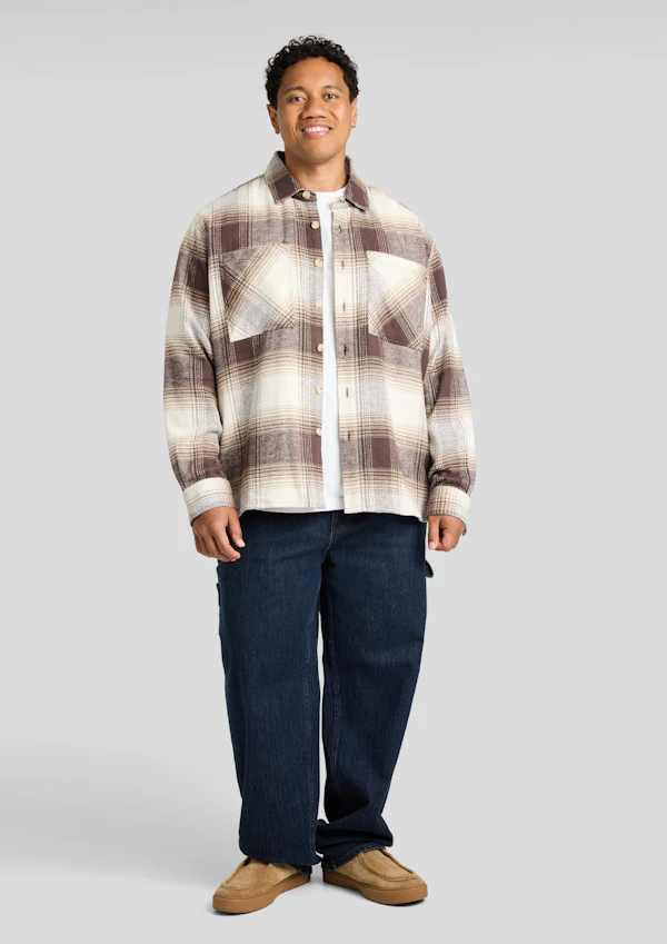 Brown Logan Check Overshirt