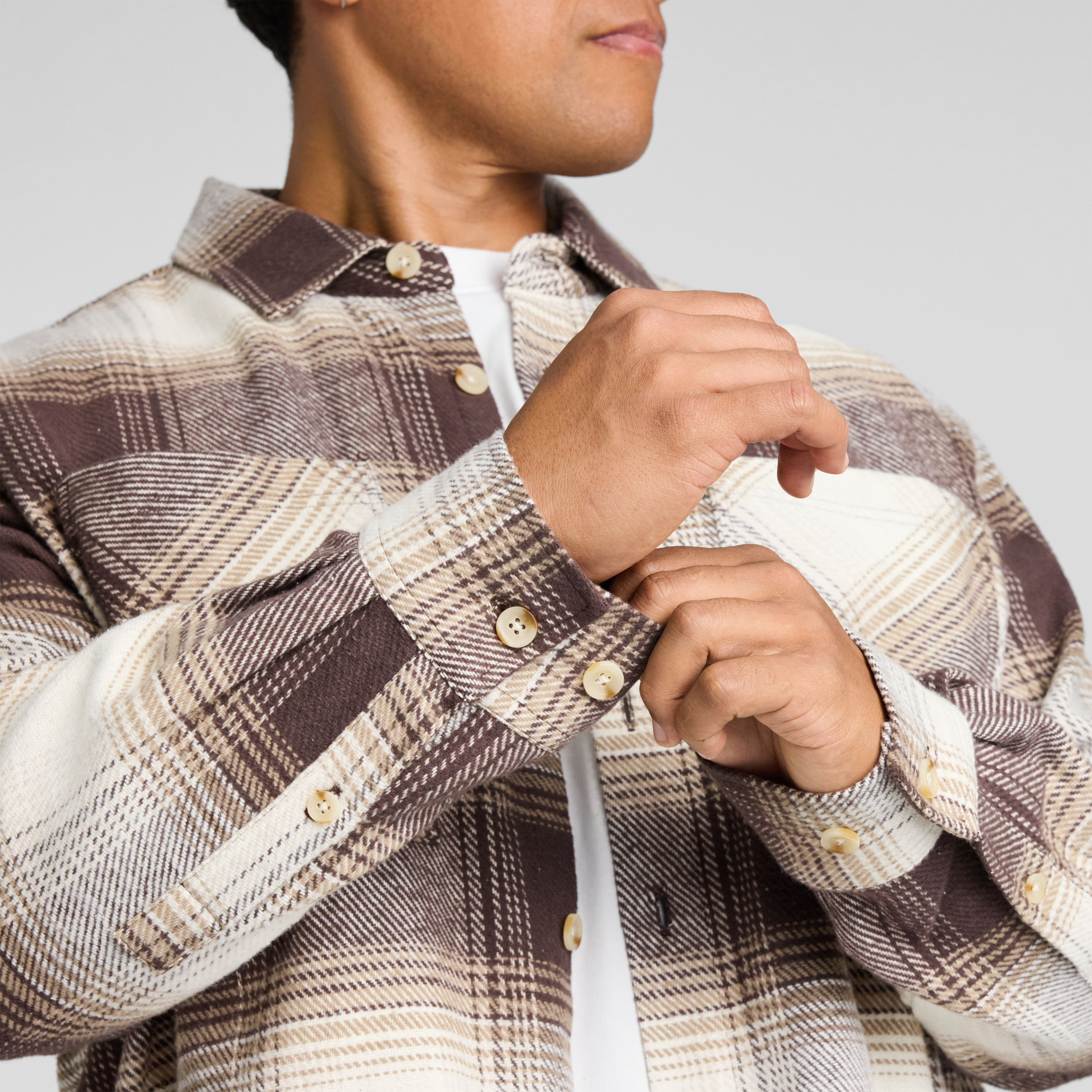Brown Logan Check Overshirt