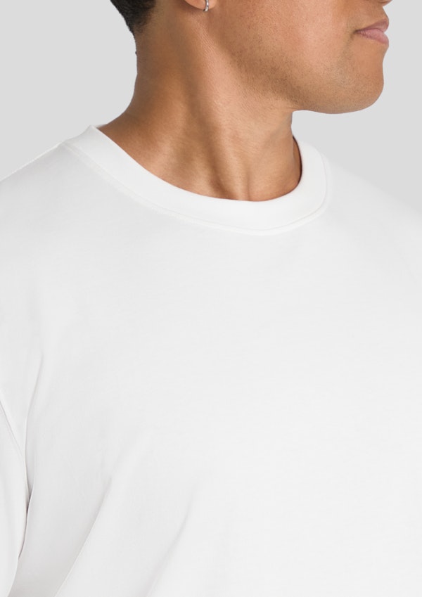 White Classic Heavy Long Sleeve Tee