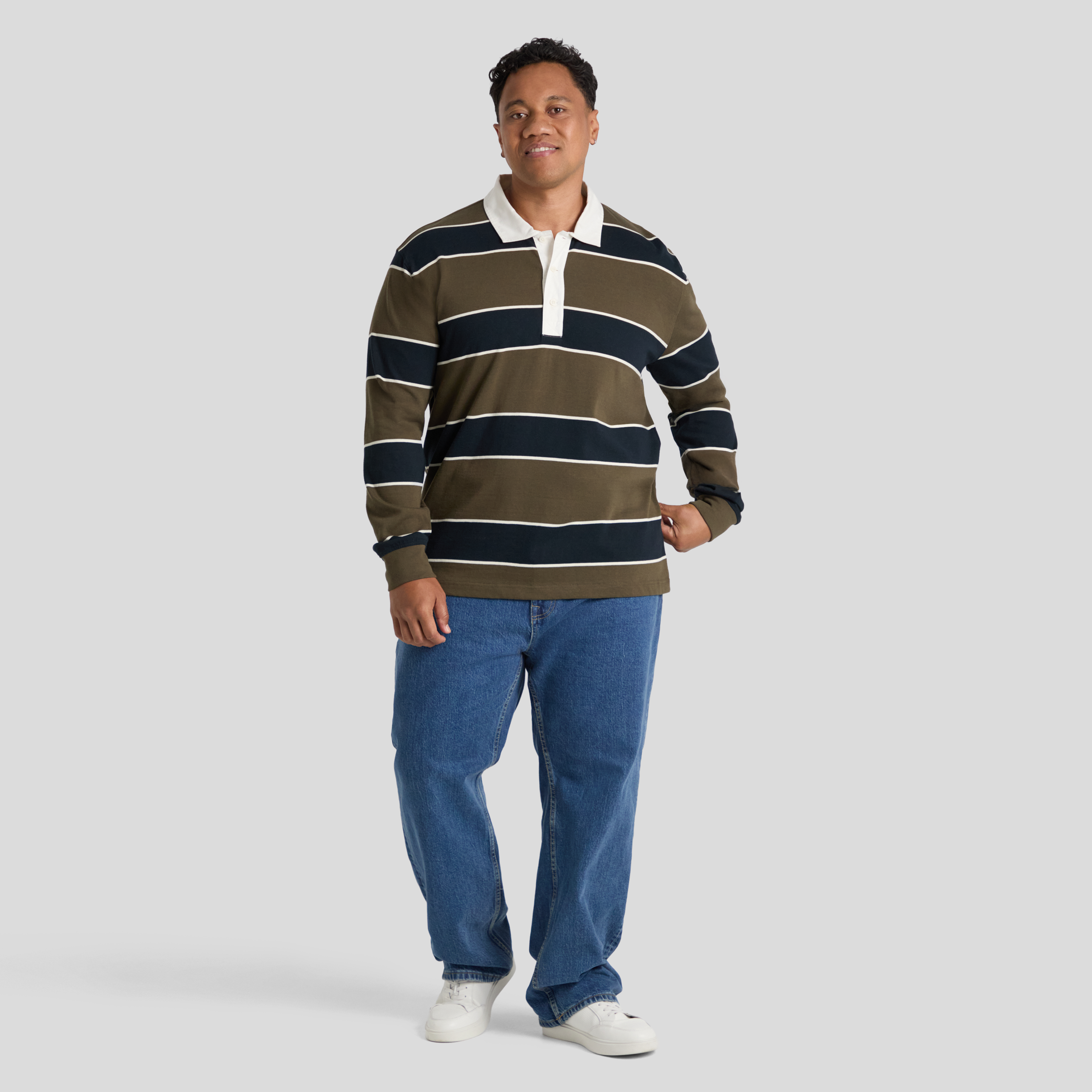 Olive Wembley Long Sleeve Rugby