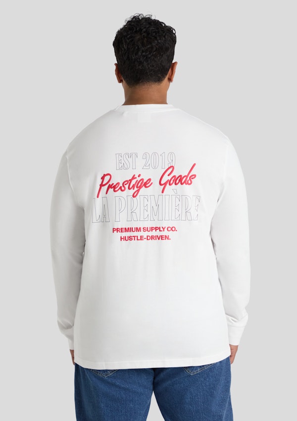 White Sporting Long Sleeve Tee