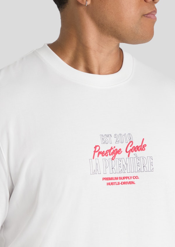 White Sporting Long Sleeve Tee