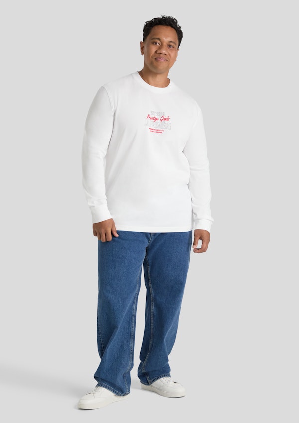 White Sporting Long Sleeve Tee