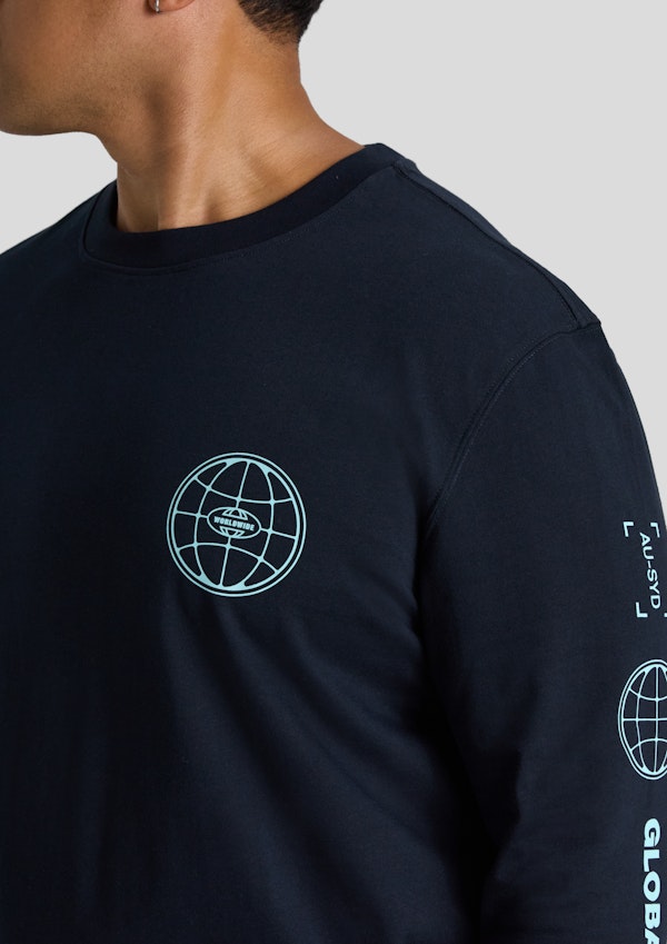 Navy Mayhem Long Sleeve Tee