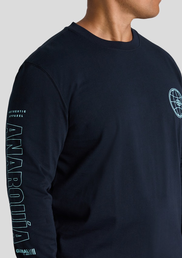 Navy Mayhem Long Sleeve Tee
