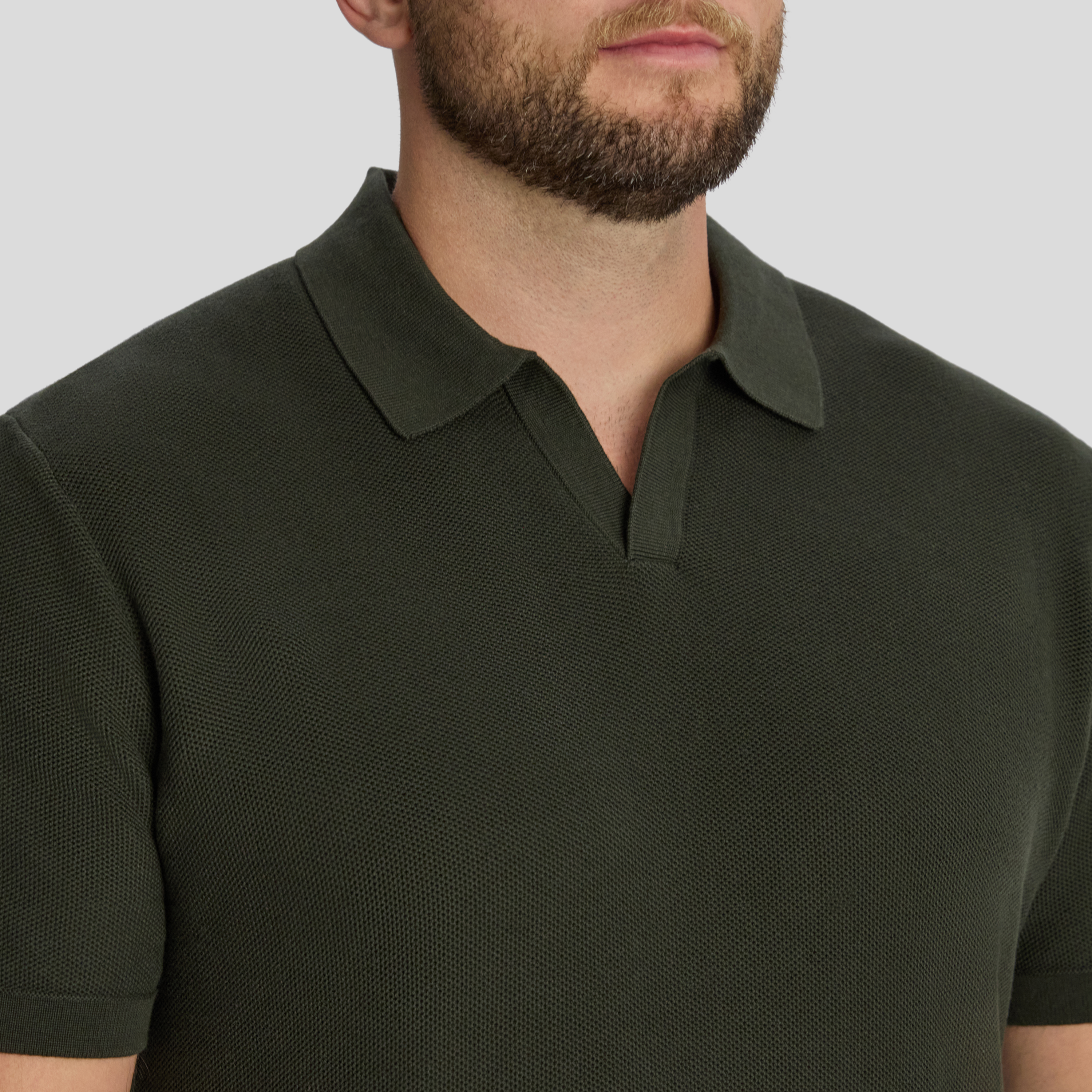 Khaki Arlo Knit Polo