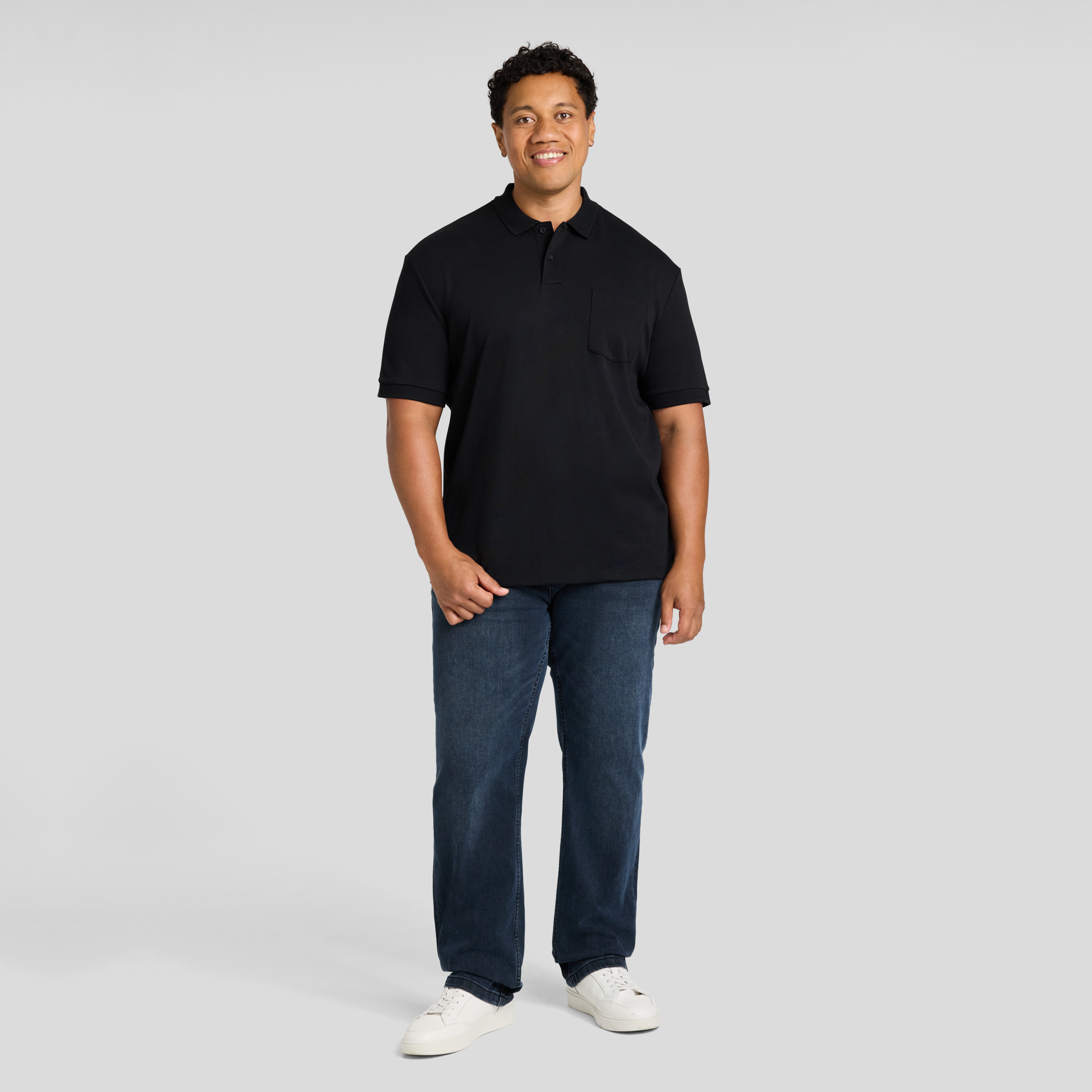 Black Noah Interlock Polo