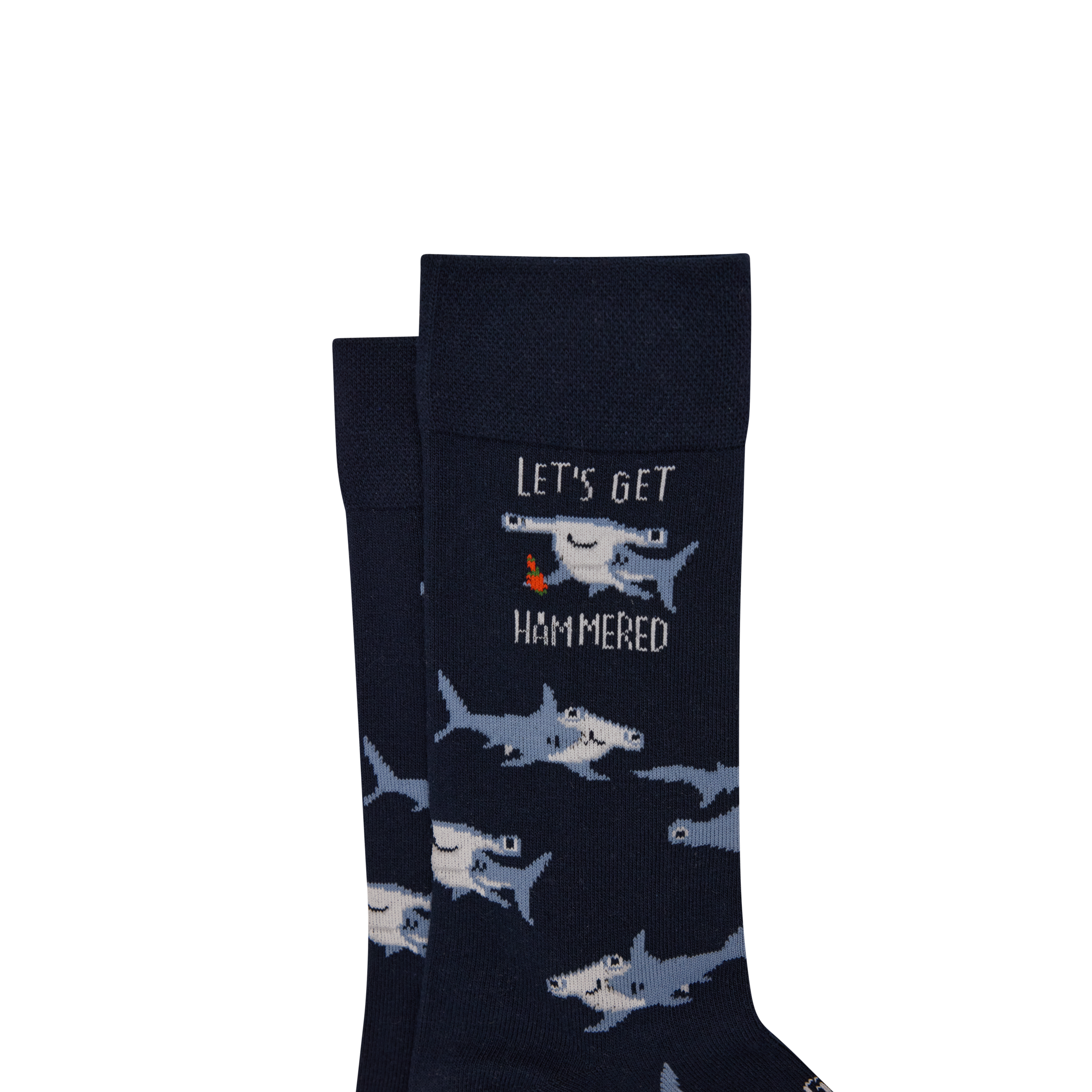 Navy Hammered Fancy Sock