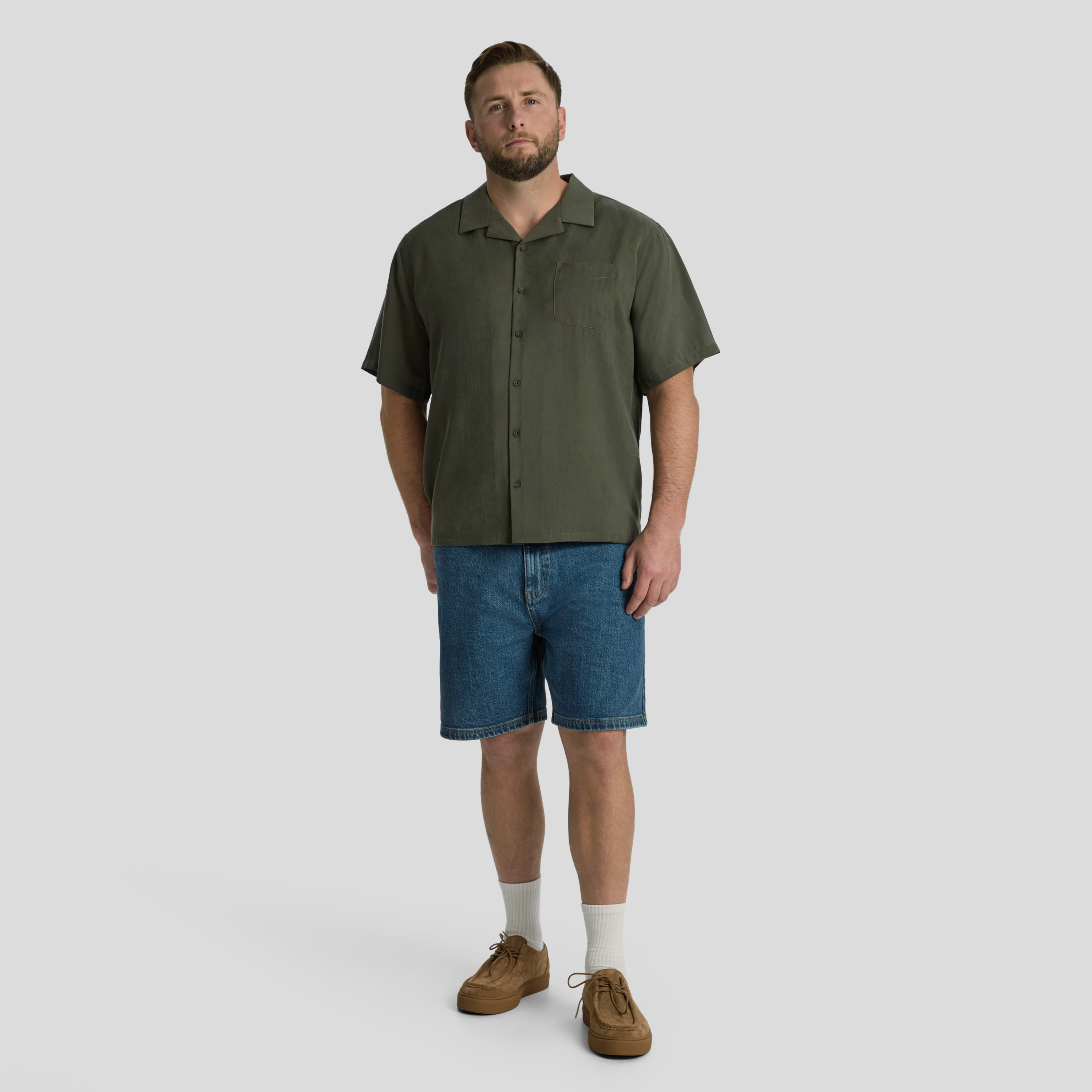 Olive Lando Boxy Fit Shirt