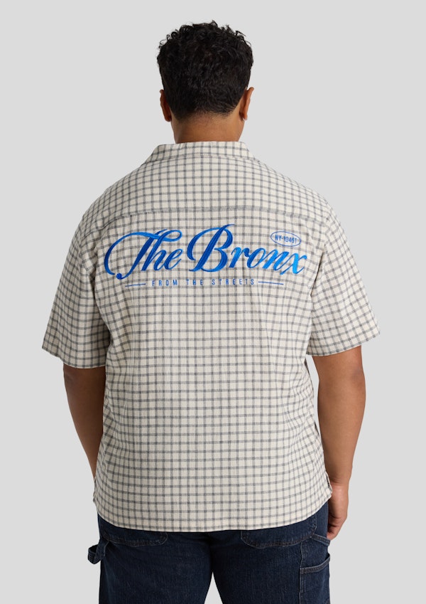 Cream Embroidered Boxy Fit Shirt