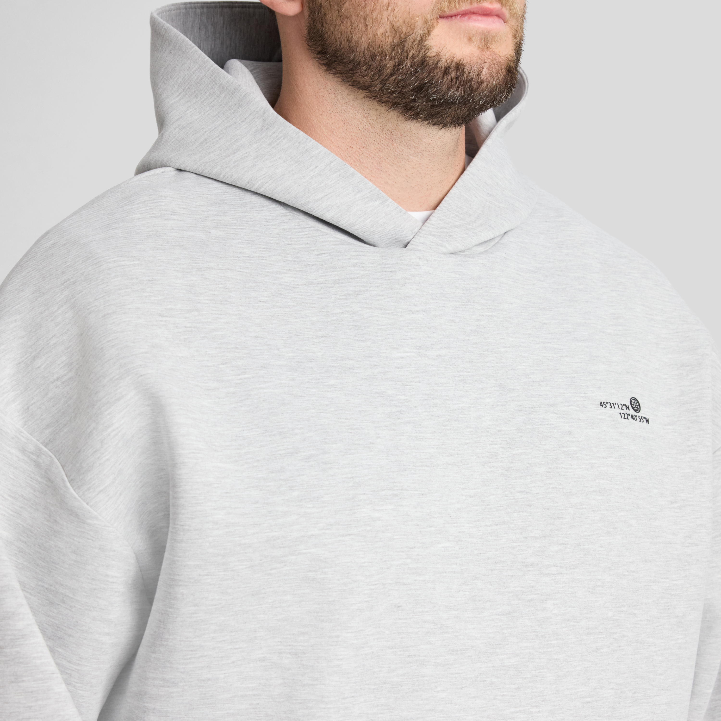 Grey Marle Tech Relaxed Fit Hoodie