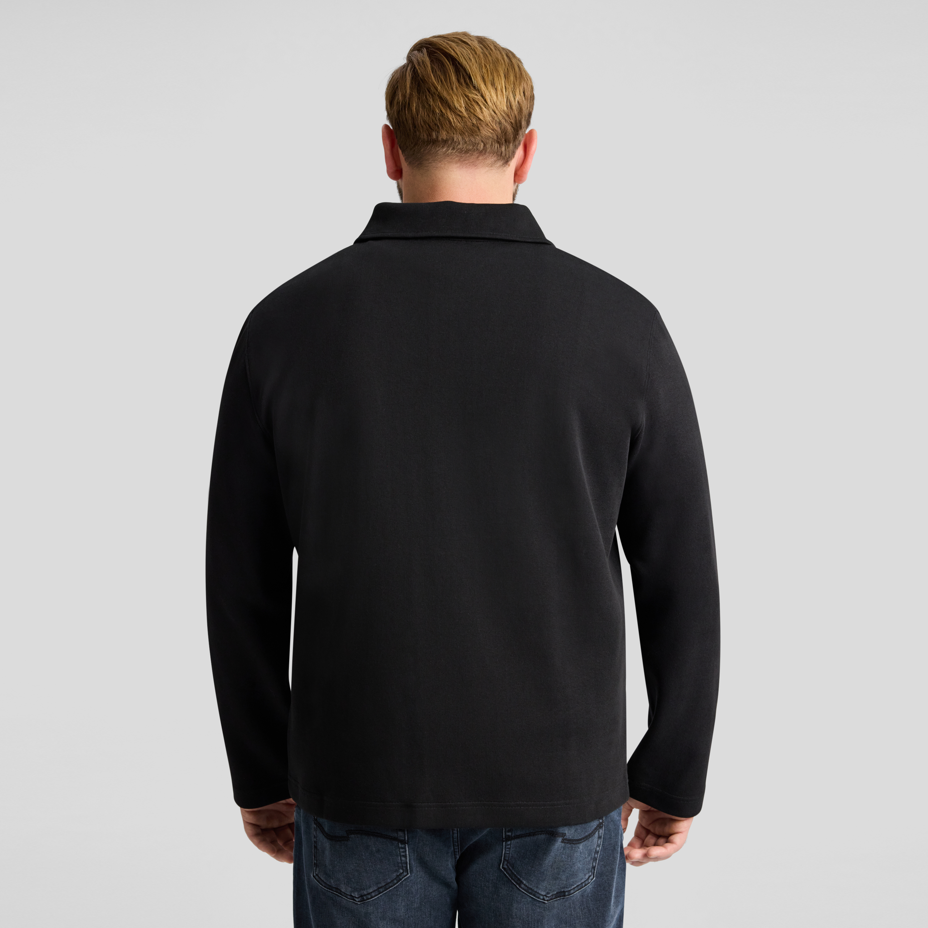 Black Lars Rib Zip Thru