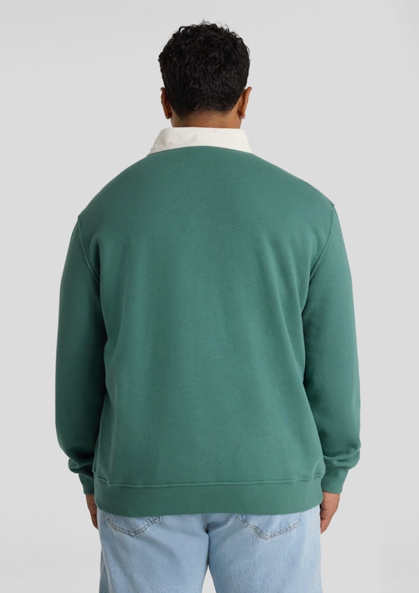 Green Rugby Fleece Sweat Top