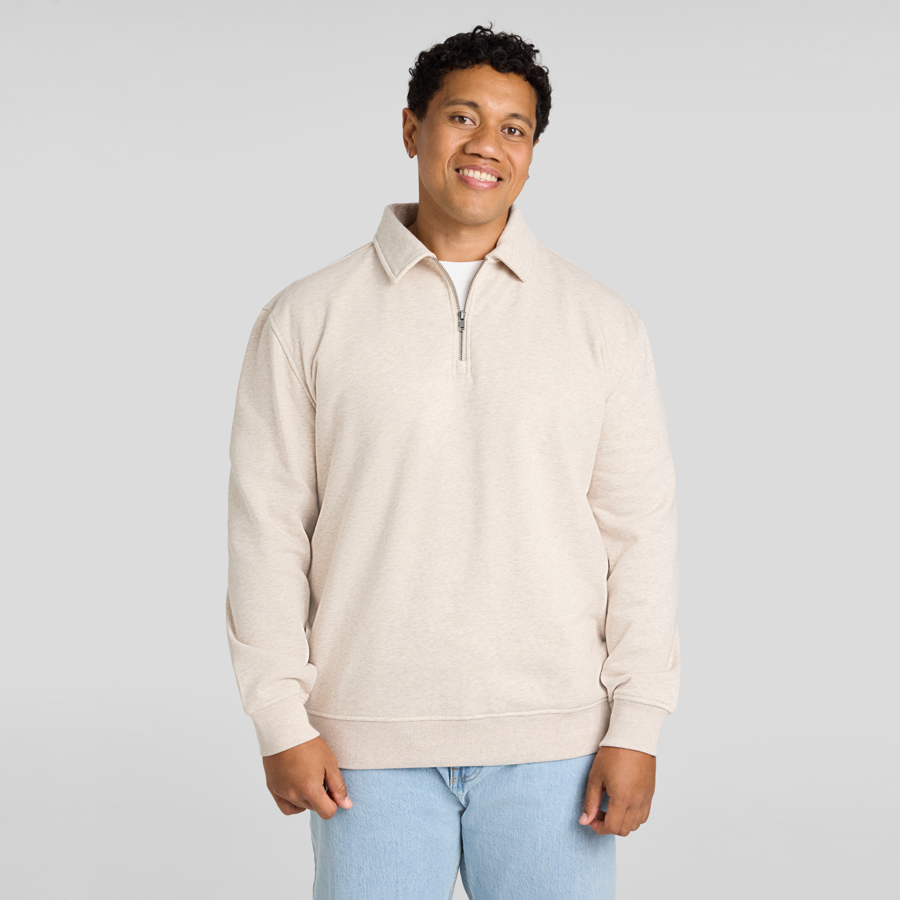 Zip Neck Sweat Top