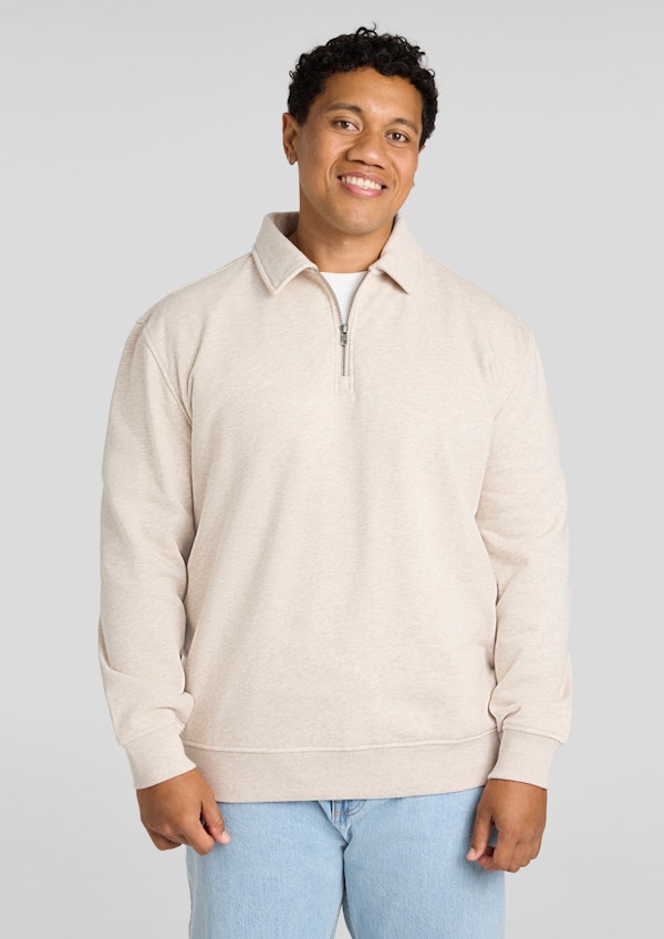 Zip Neck Sweat Top