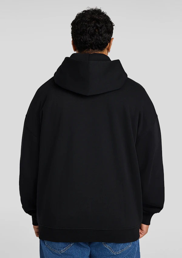 Black Worldwide Relaxed Fit Hoodie