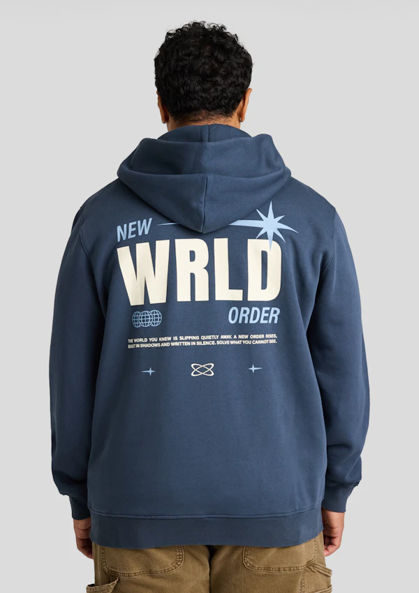 Petrol New World Regular Fit Hoodie