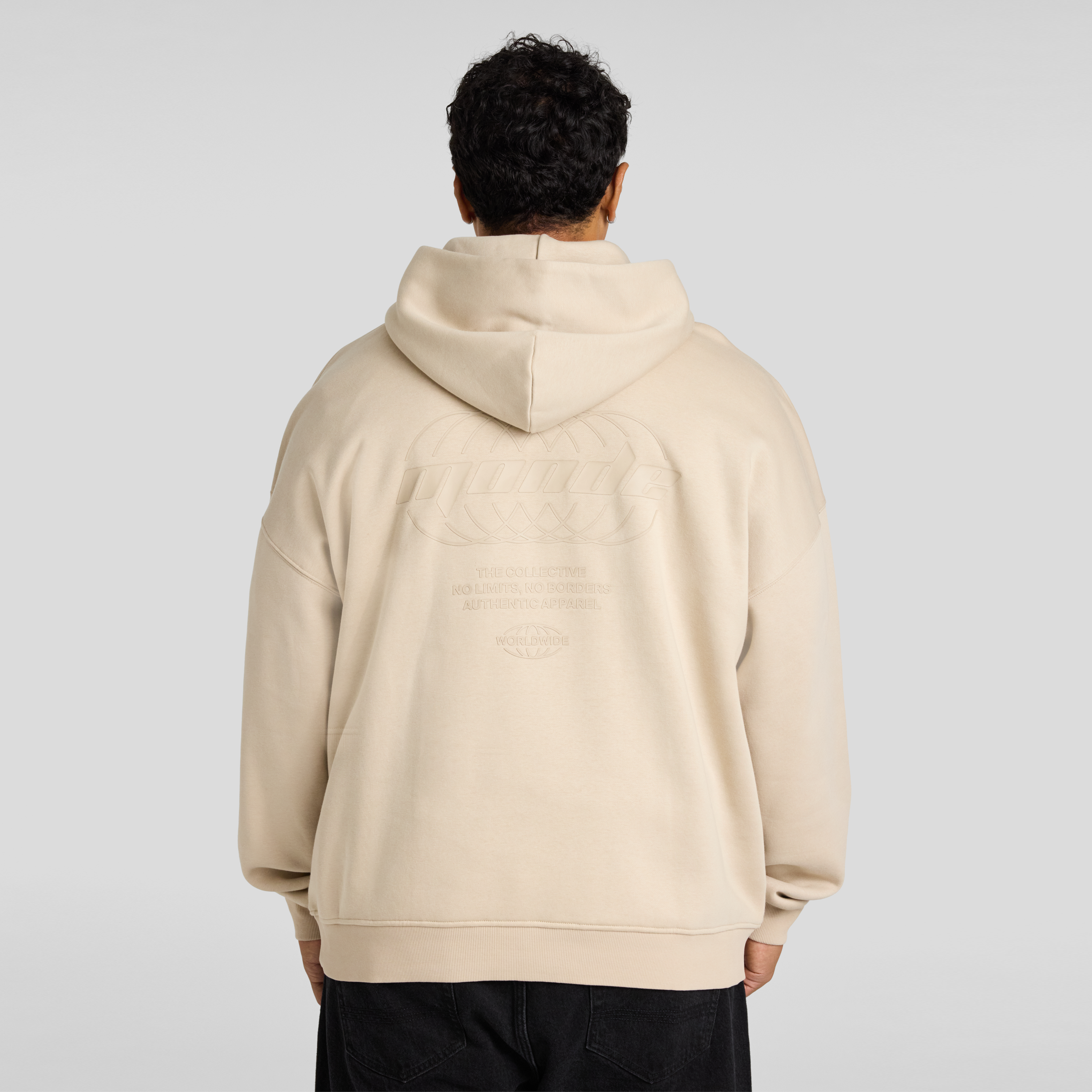 Beige Monde Relaxed Fit Hoodie