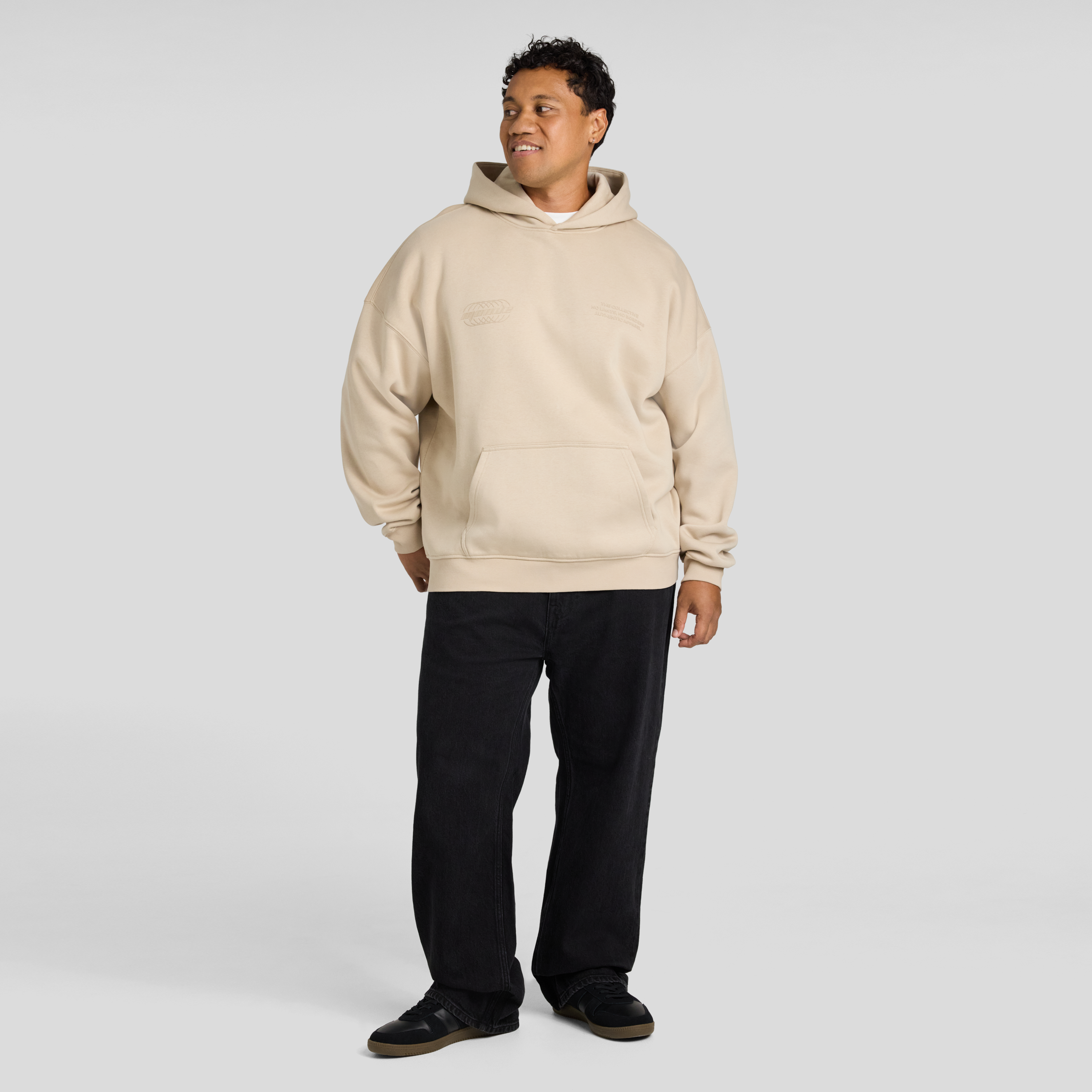 Beige Monde Relaxed Fit Hoodie