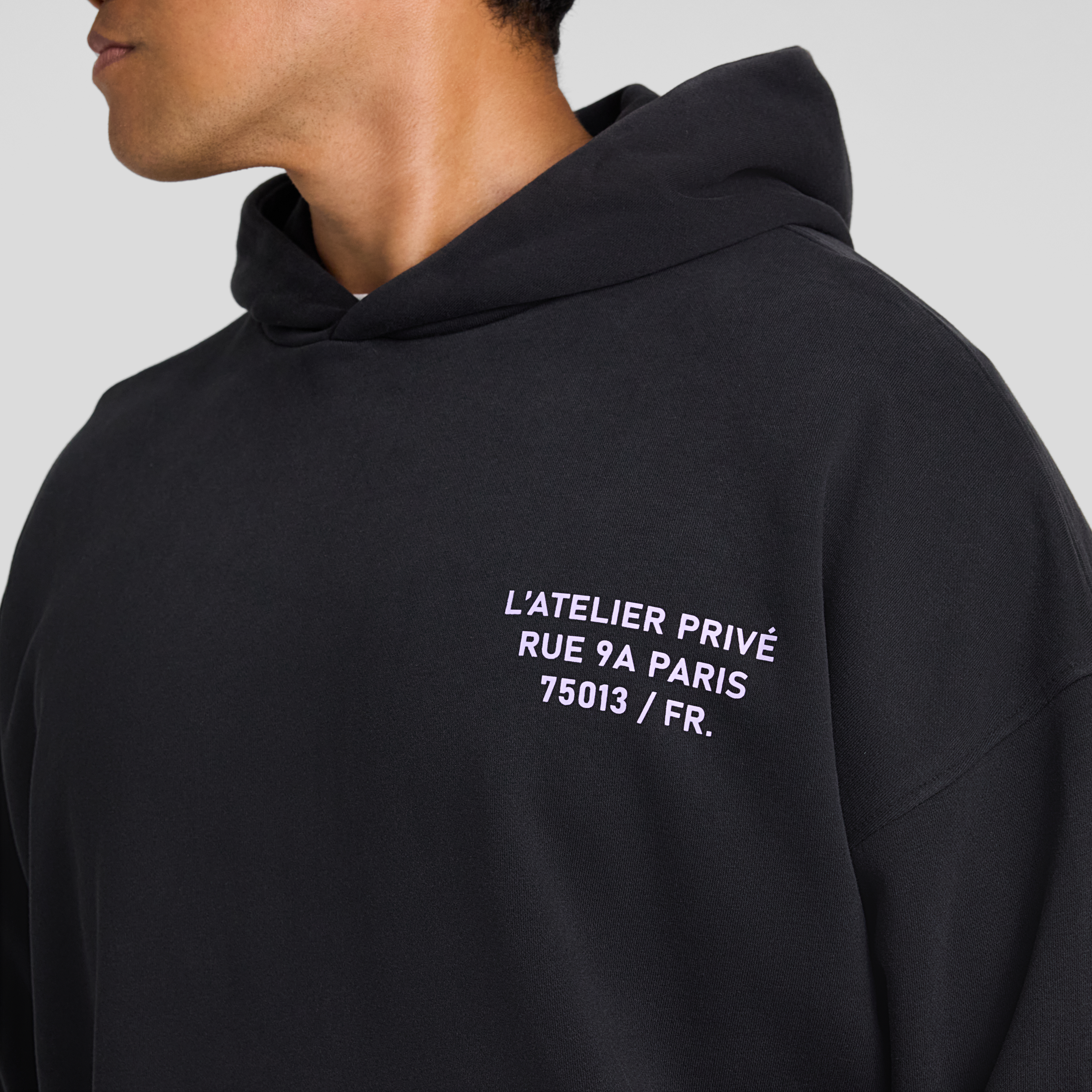 Washed Black Prestige Relaxed Fit Hoodie