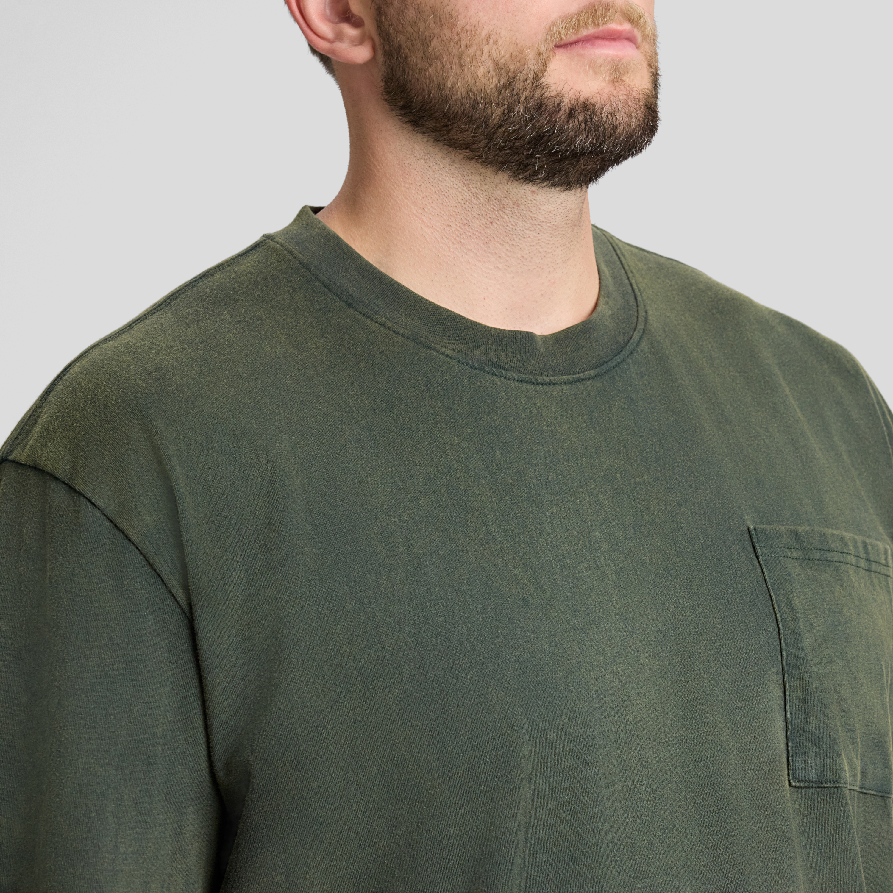 Washed Khaki Acid Wash Relaxed Fit Tee