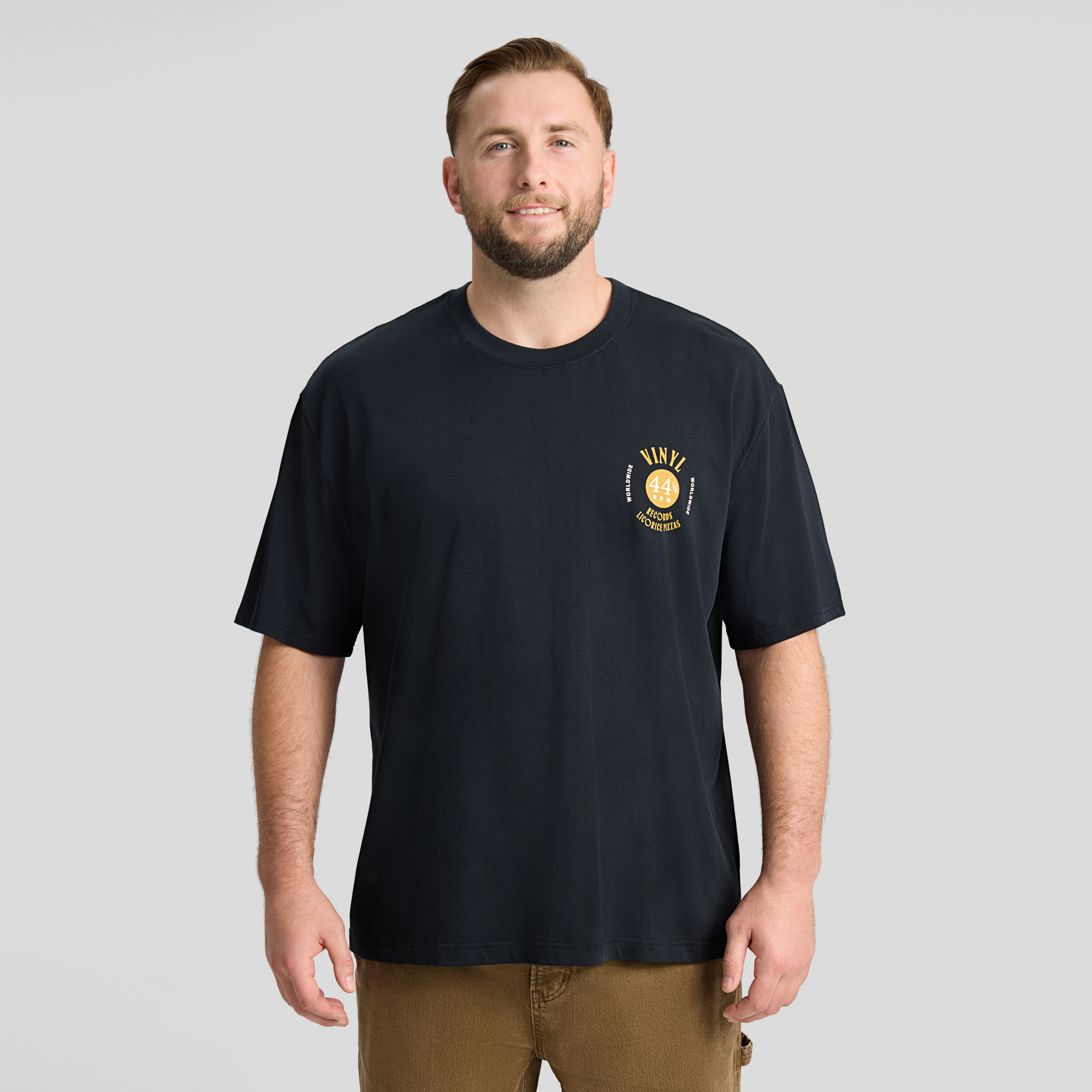 Black Vinyl Relaxed Fit Tee