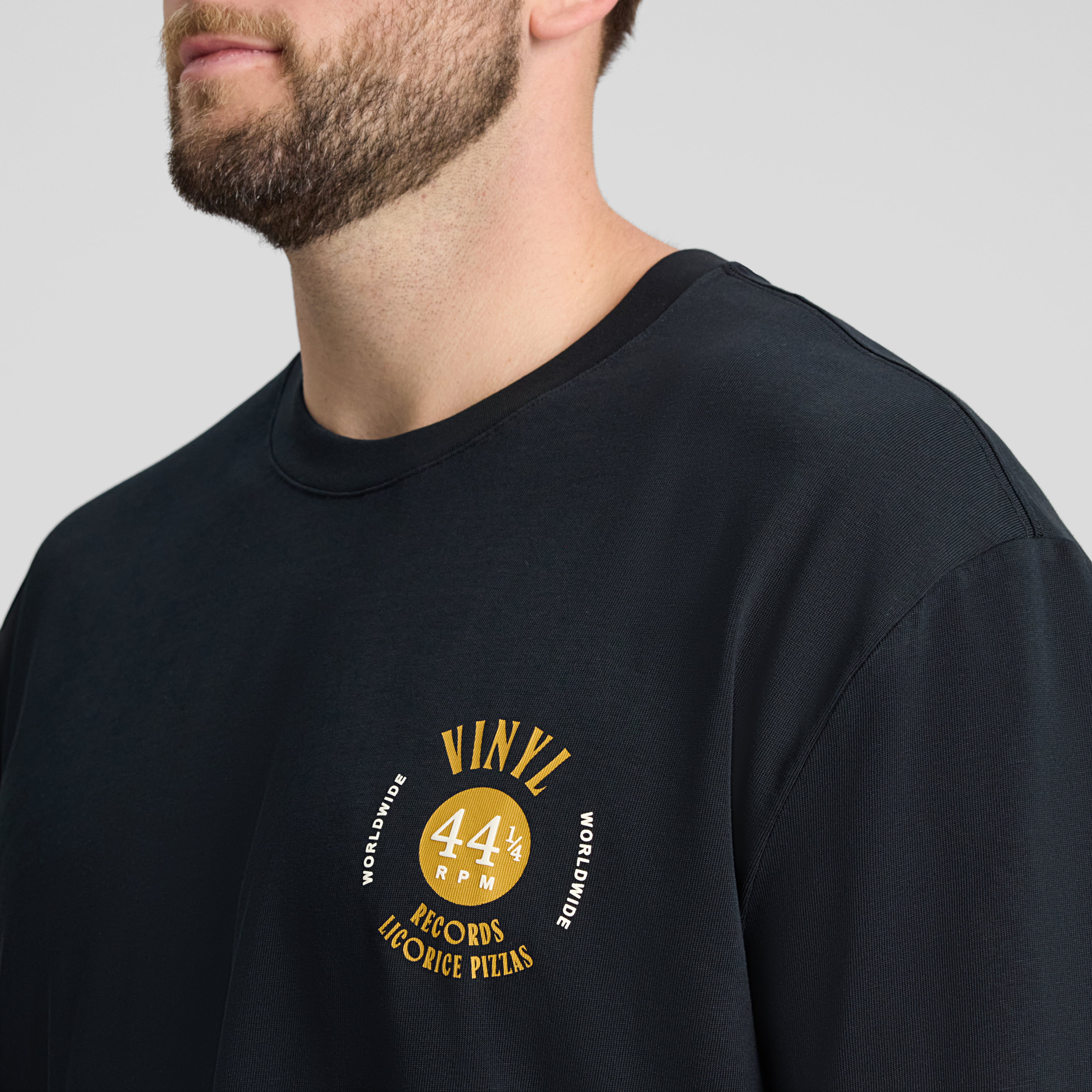 Black Vinyl Relaxed Fit Tee