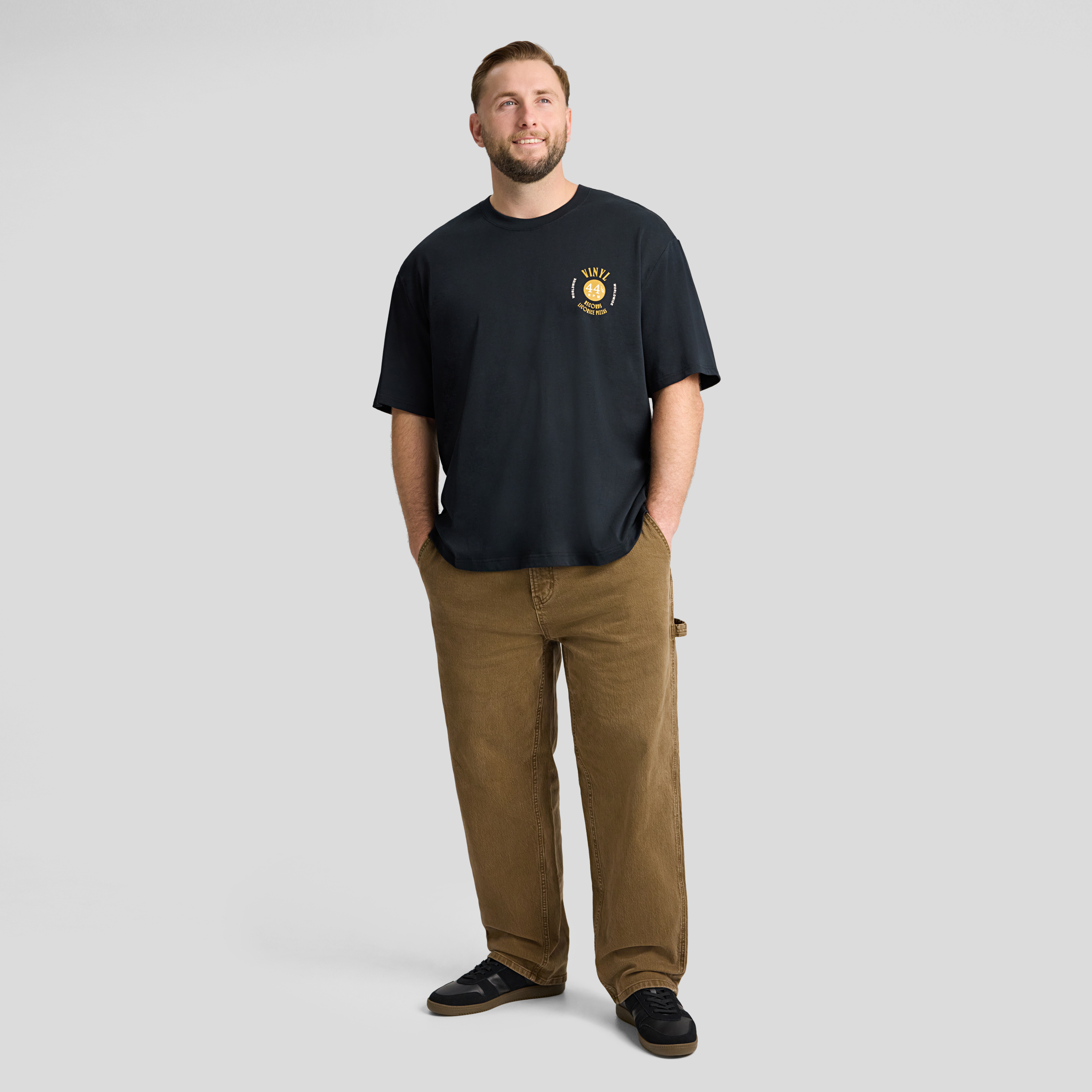 Black Vinyl Relaxed Fit Tee