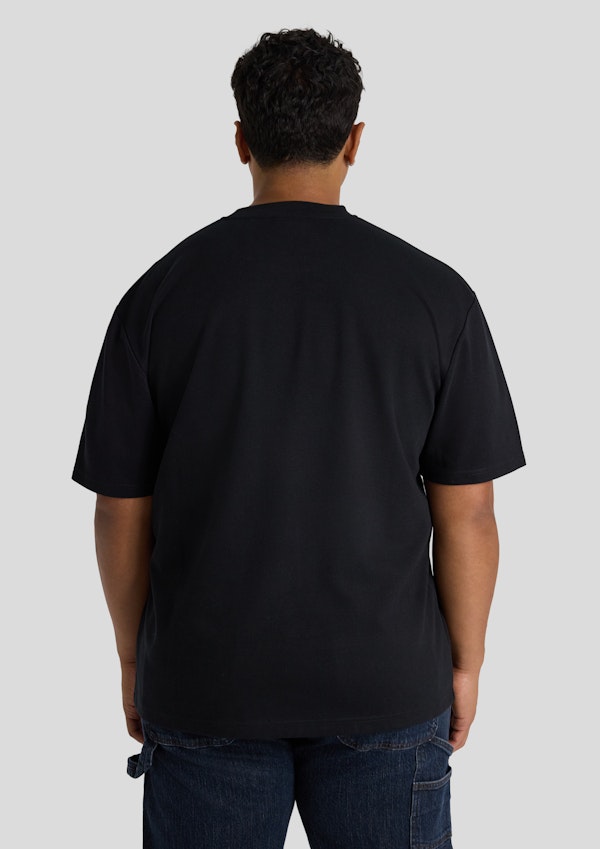 Black Bias Stripe Relaxed Fit Tee