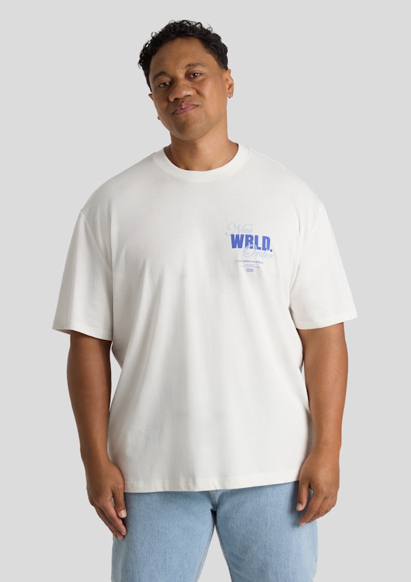 White New World Relaxed Fit Tee