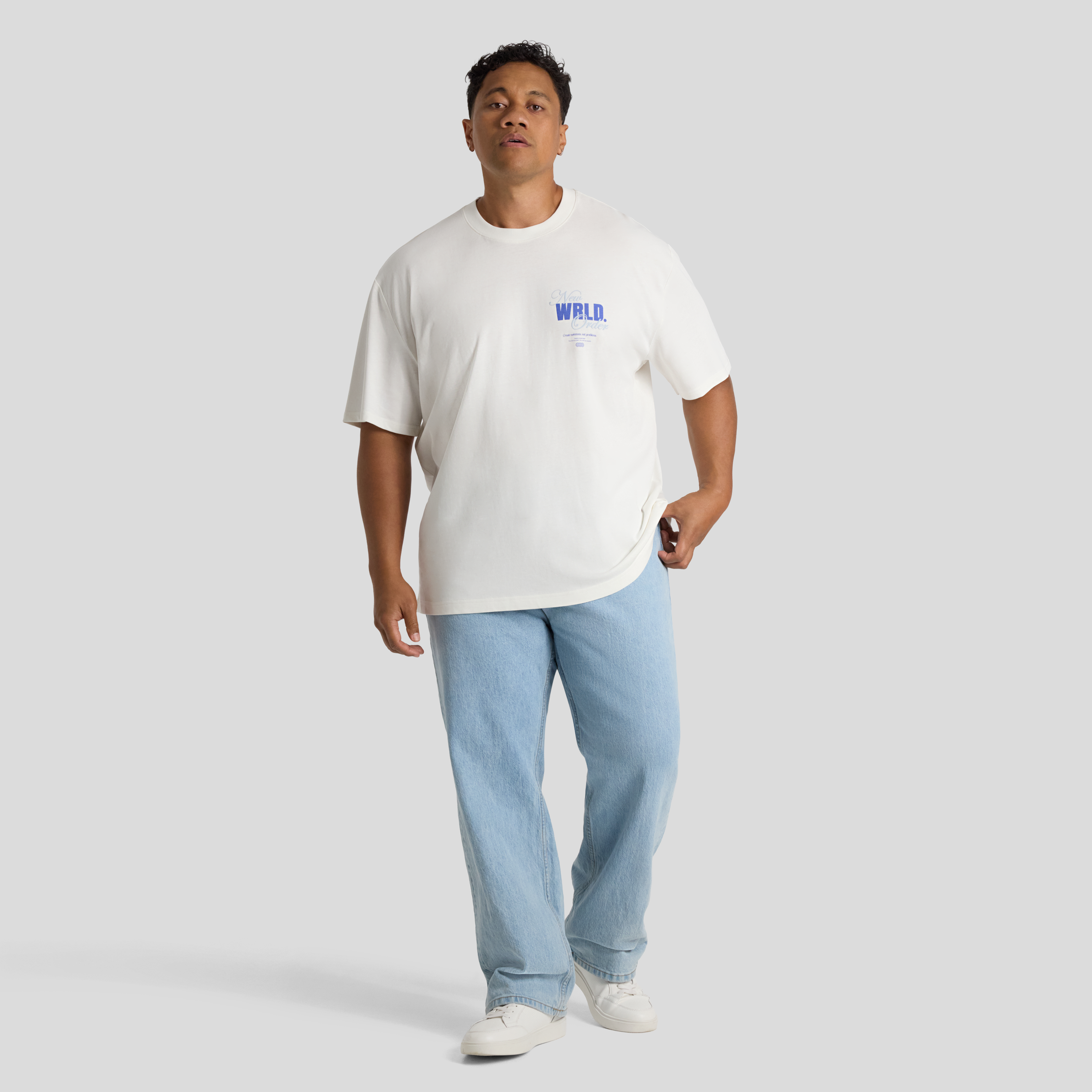 White New World Relaxed Fit Tee