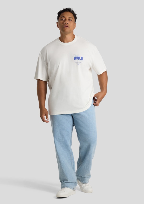 White New World Relaxed Fit Tee