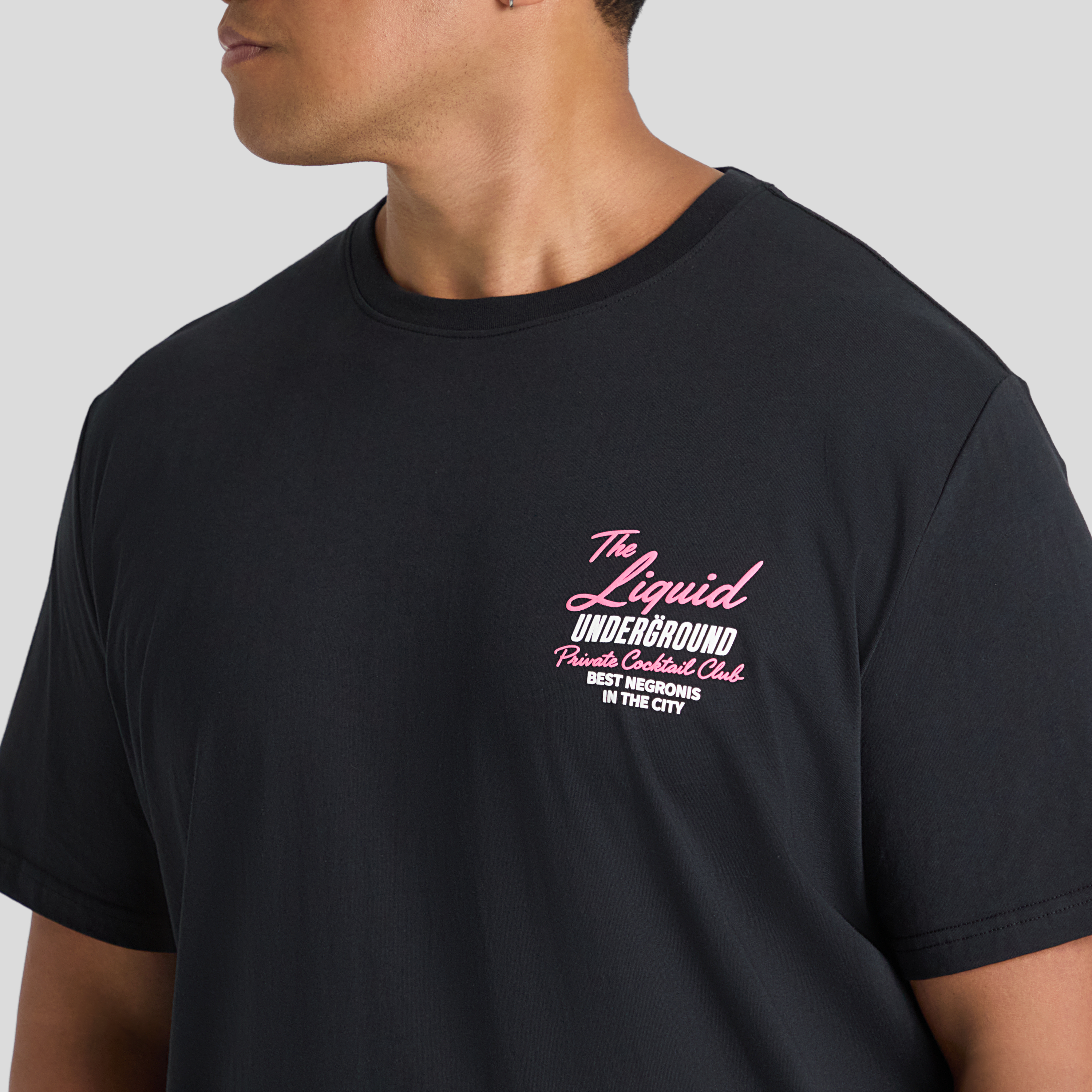 Black Underground Crew Neck Tee