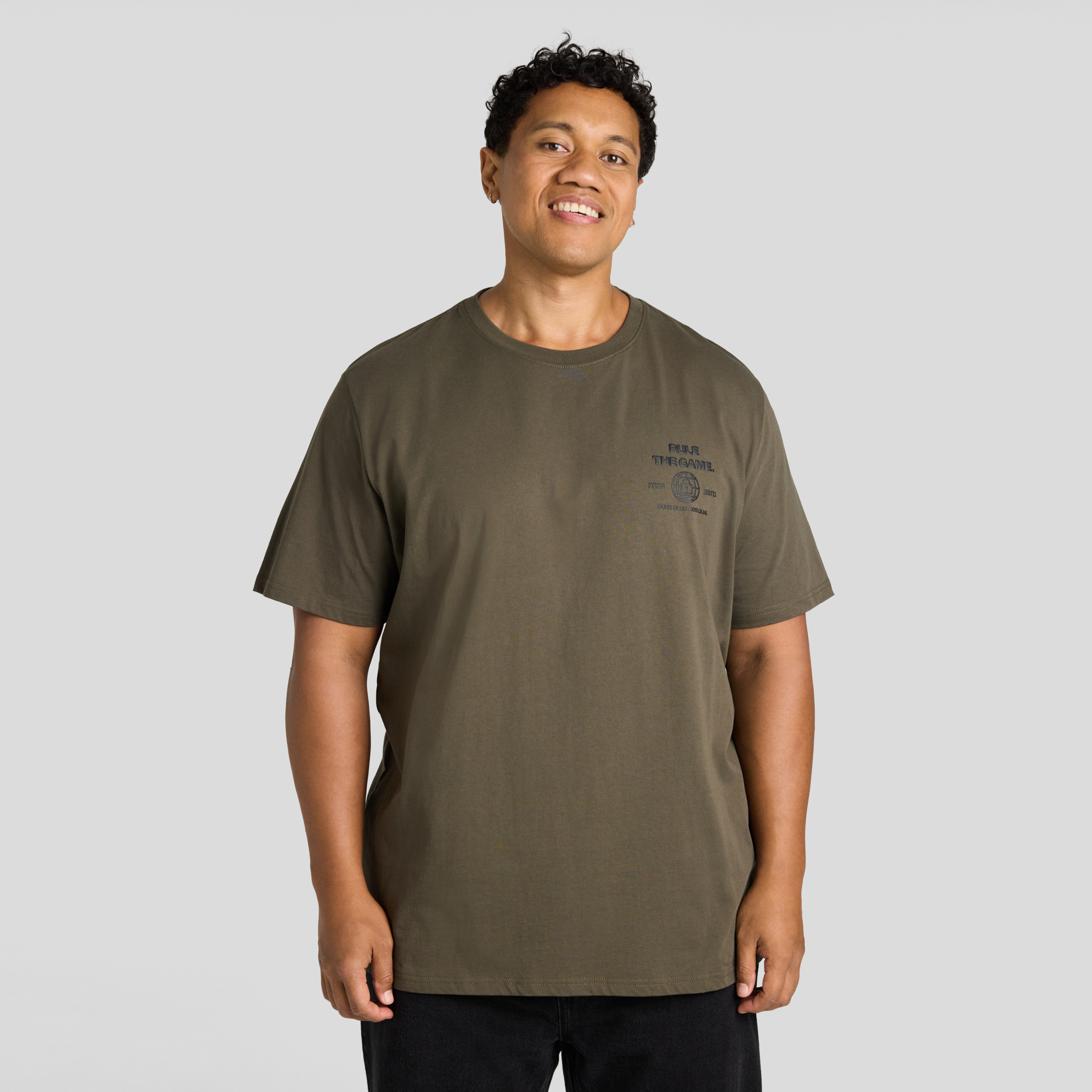 Olive Hacked Longline Tee