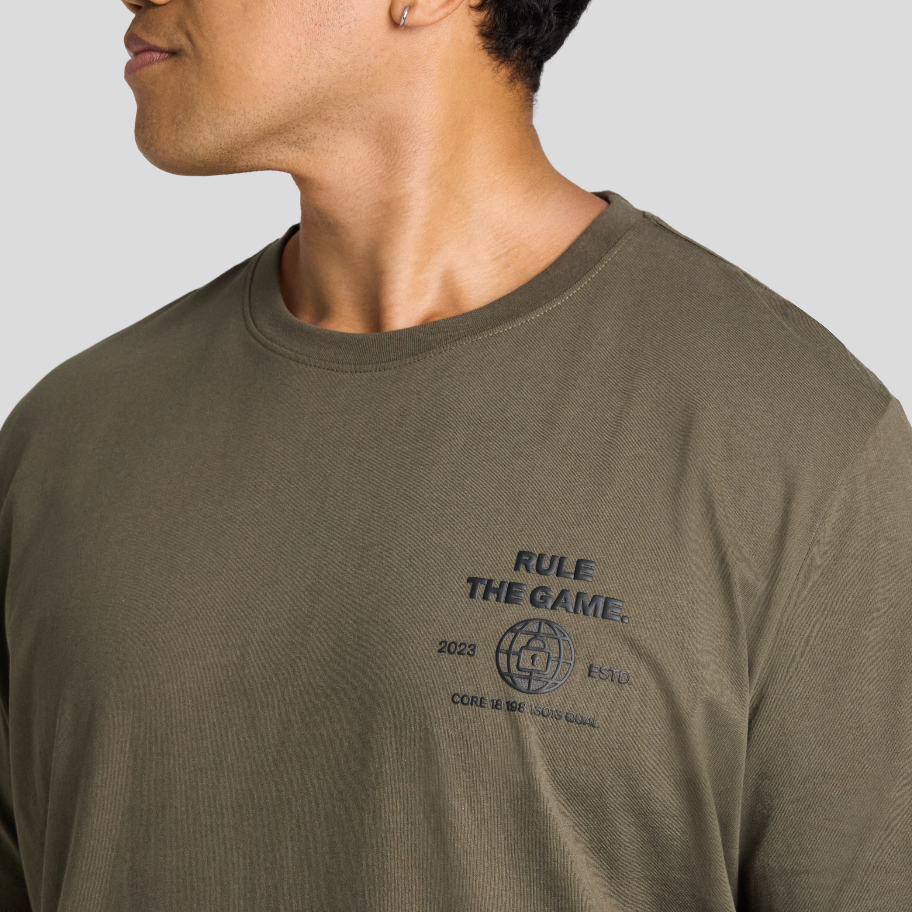 Olive Hacked Longline Tee