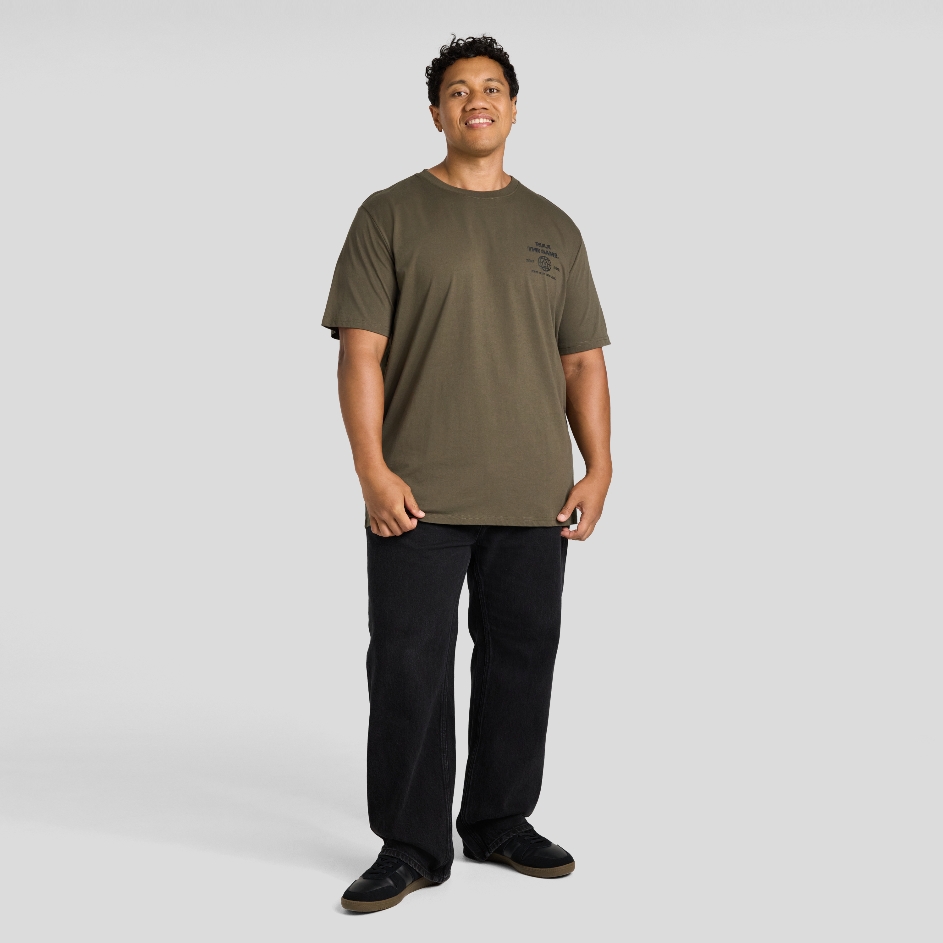 Olive Hacked Longline Tee