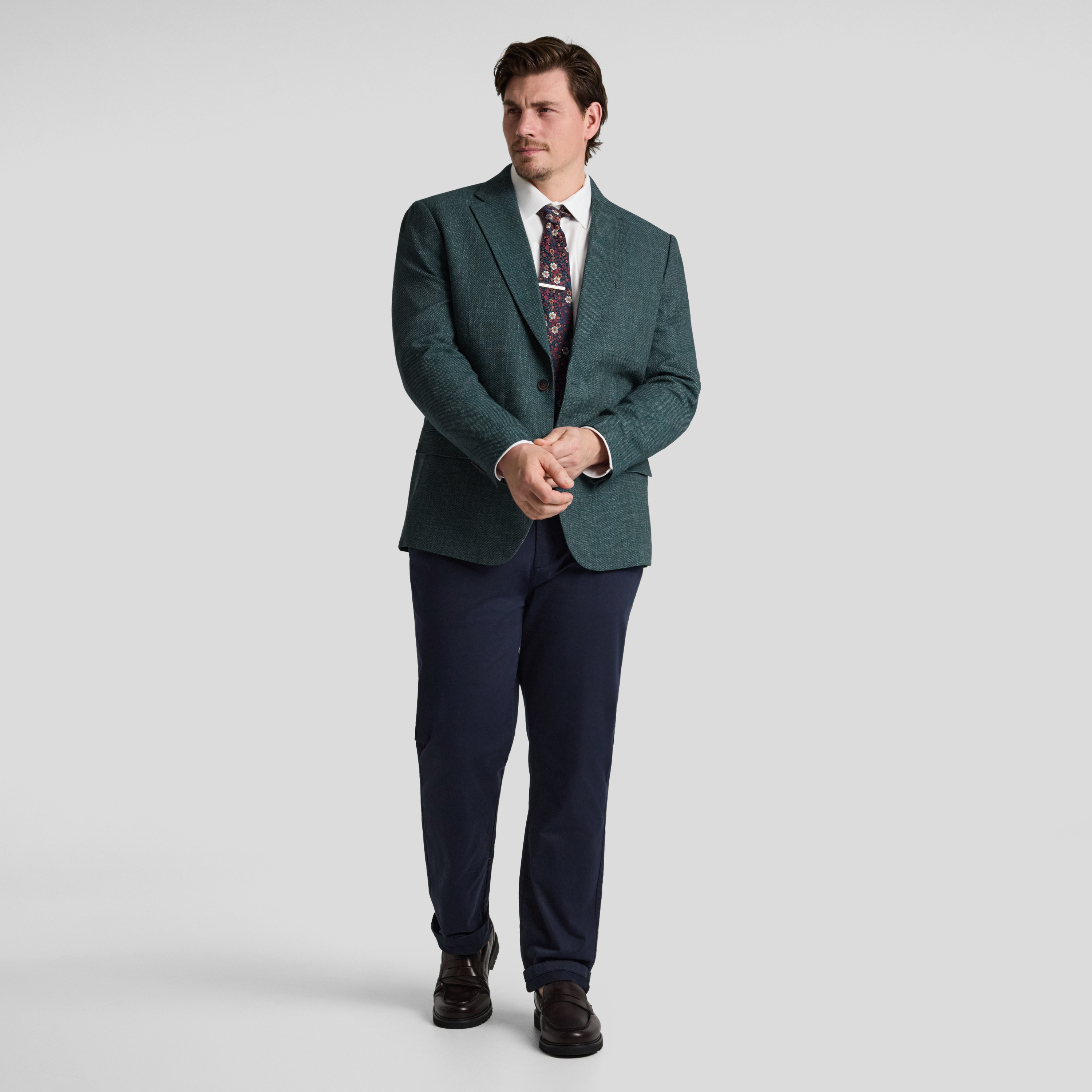 Teal Liam Textured Blazer