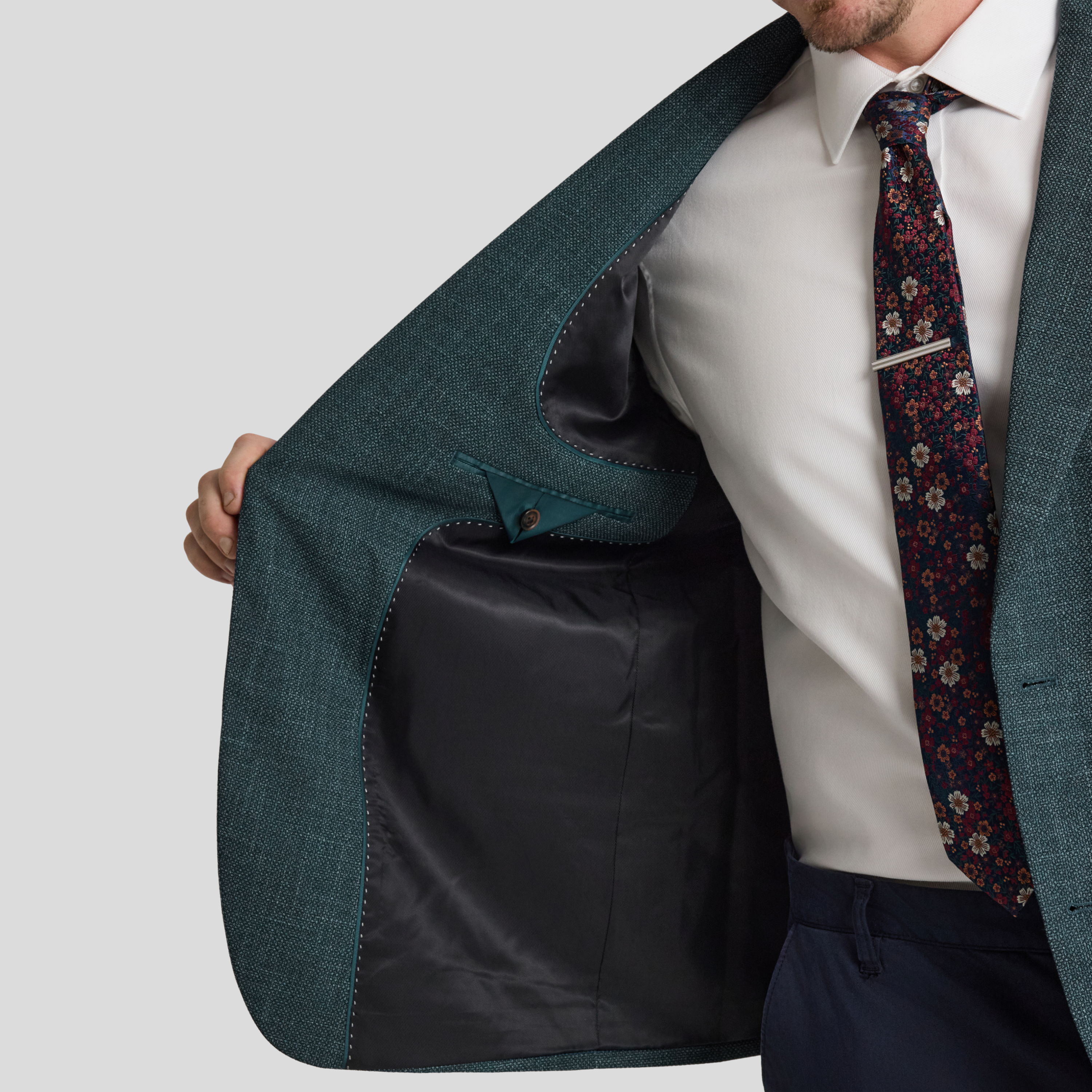 Teal Liam Textured Blazer