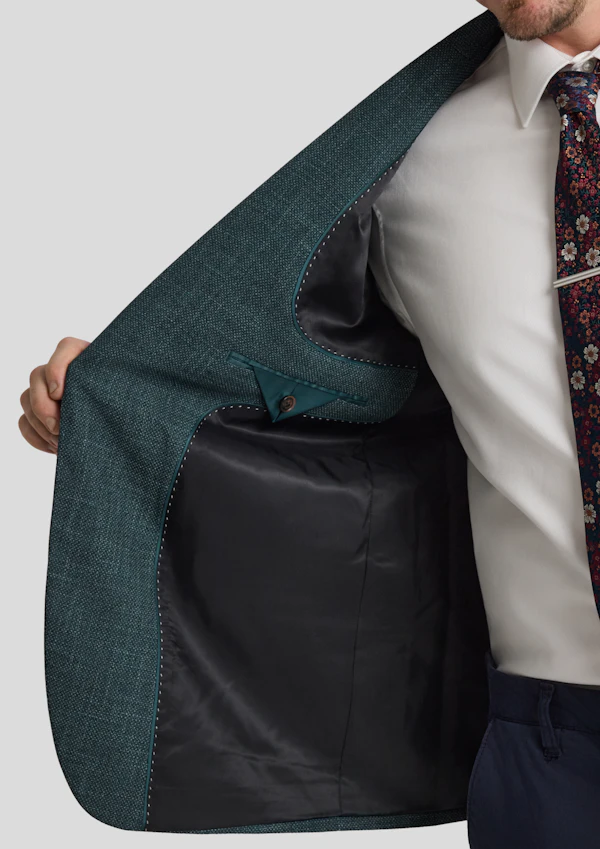 Teal Liam Textured Blazer