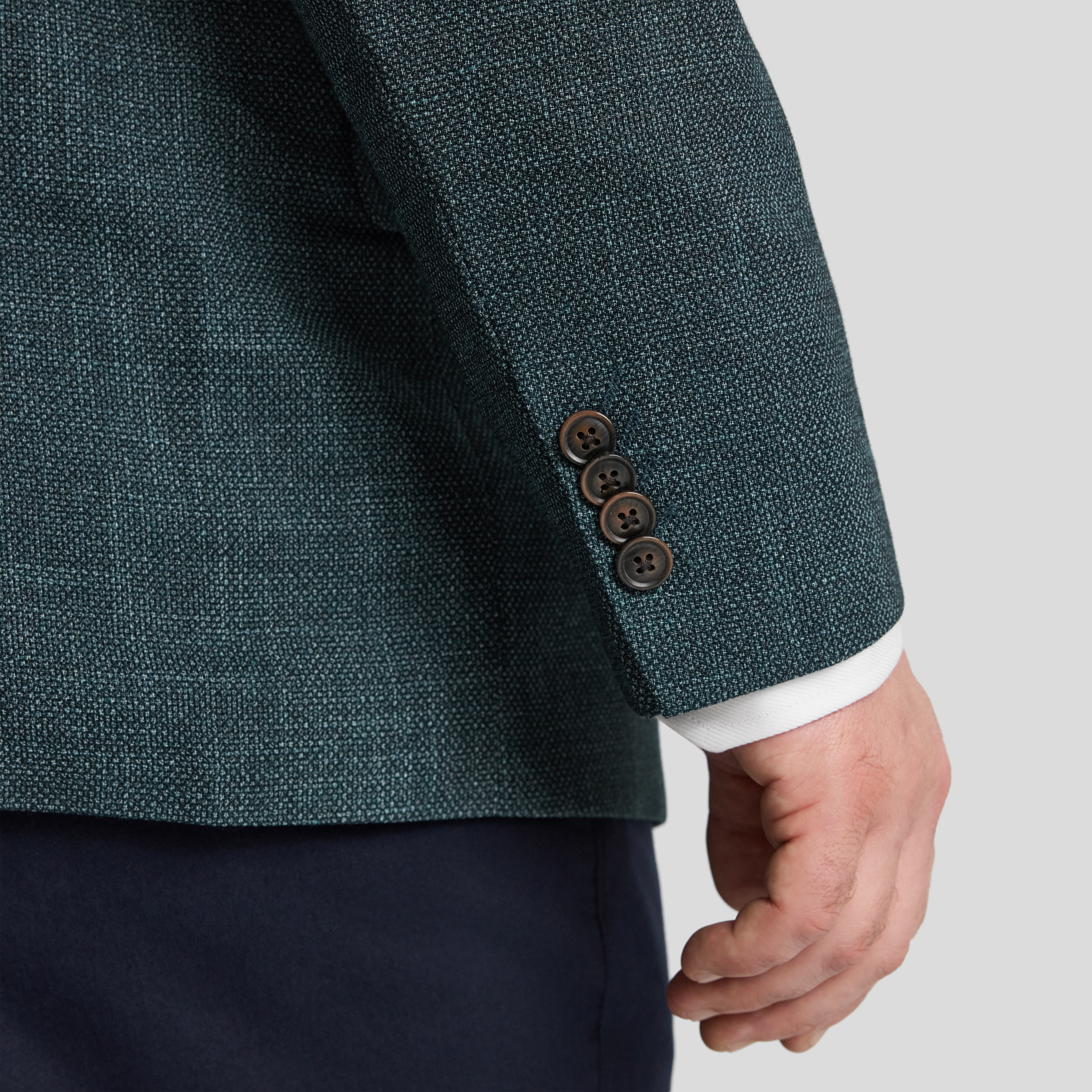 Teal Liam Textured Blazer