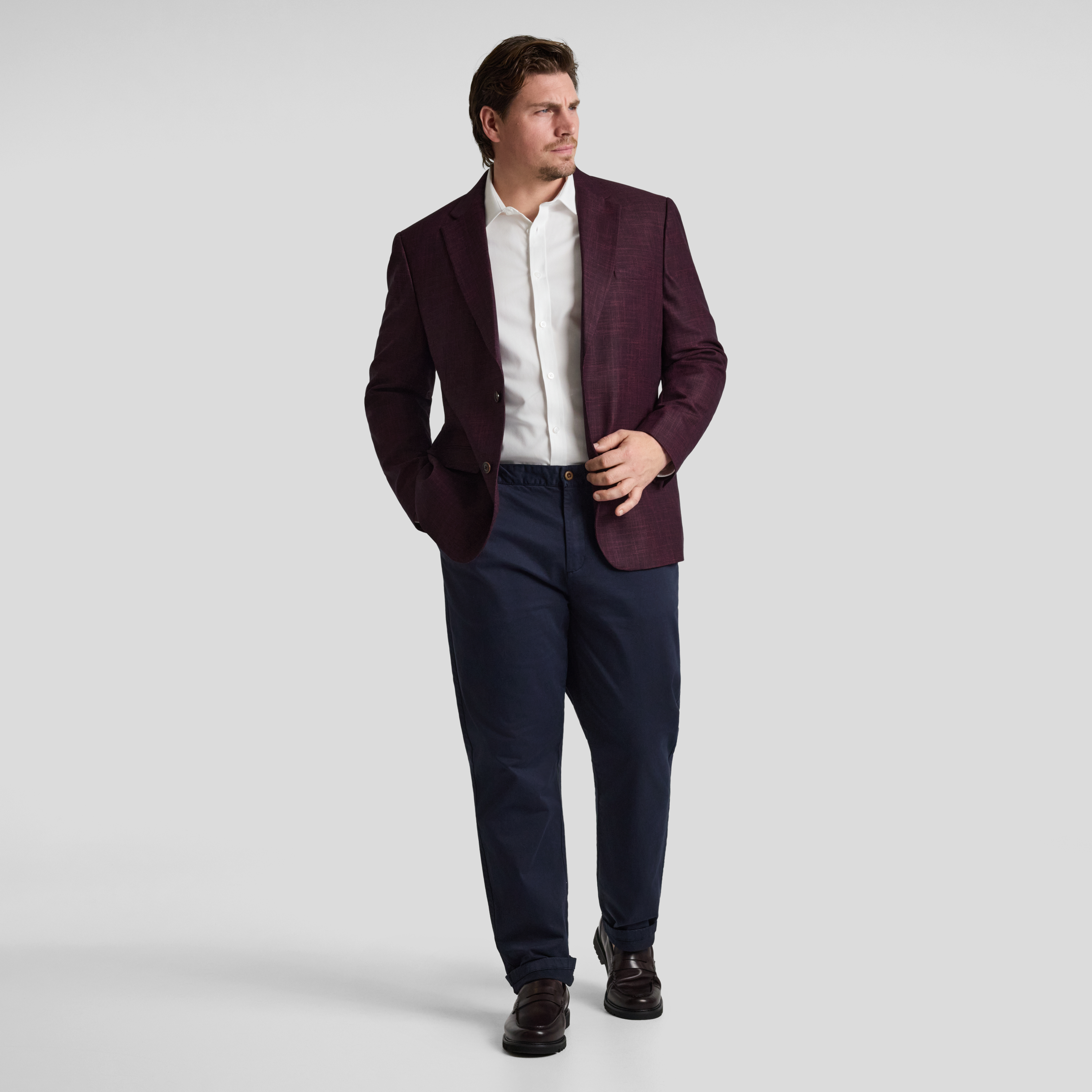 Burgundy Elias Textured Blazer